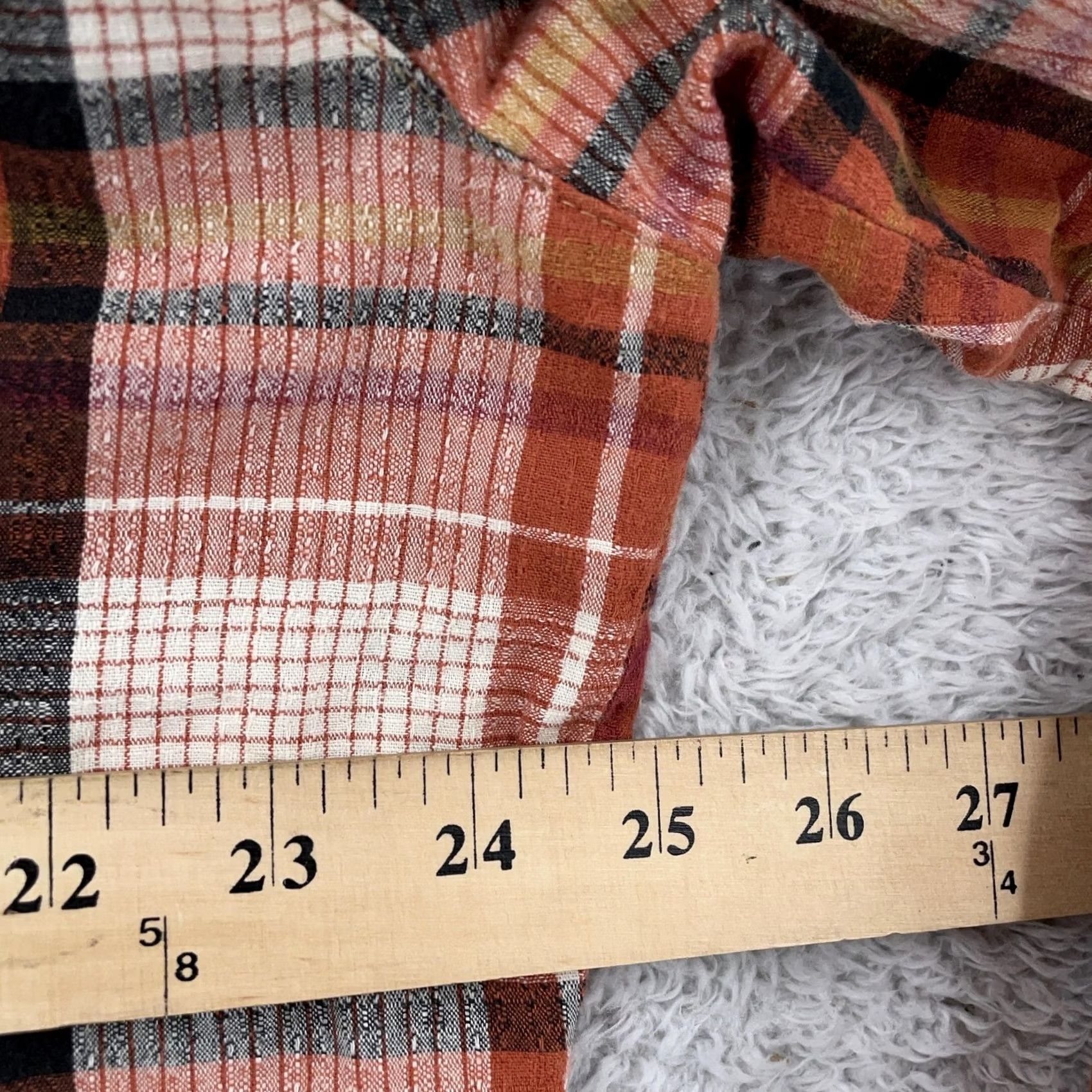Wrangler Wrangler Shirt Mens XL Orange Brown Plaid Collar Pearl Snap Retro Western Cowboy Size US XL / EU 56 / 4 - 5 Thumbnail