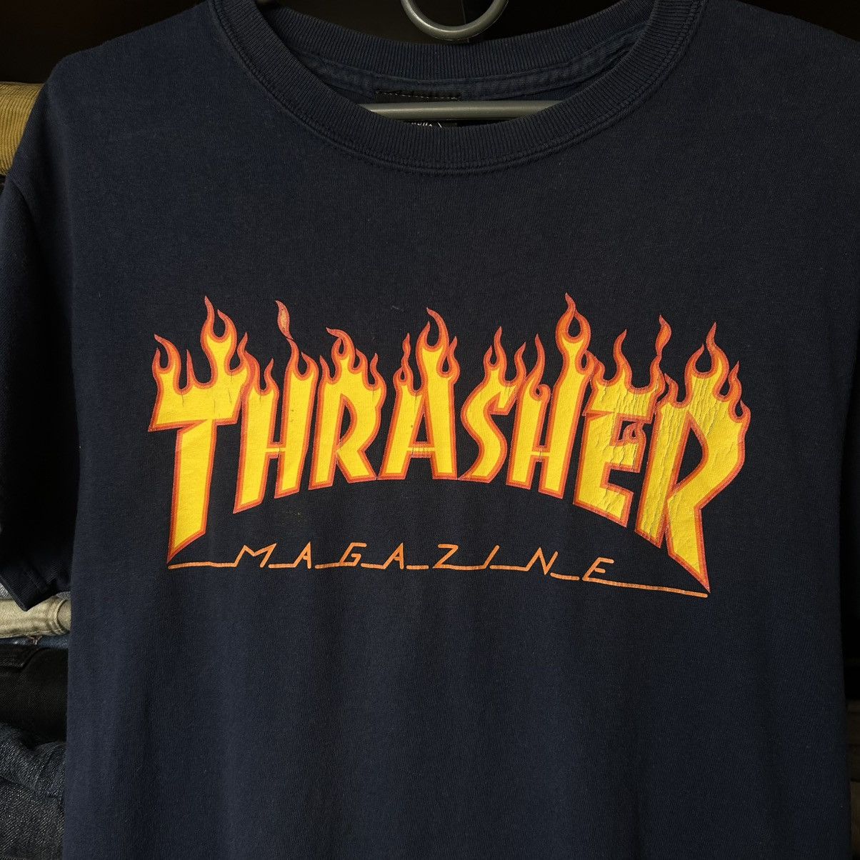 Thrasher Vintage Thrasher Big Fire Graphic logo y2k opium skate tee Size US S / EU 44-46 / 1 - 2 Thumbnail