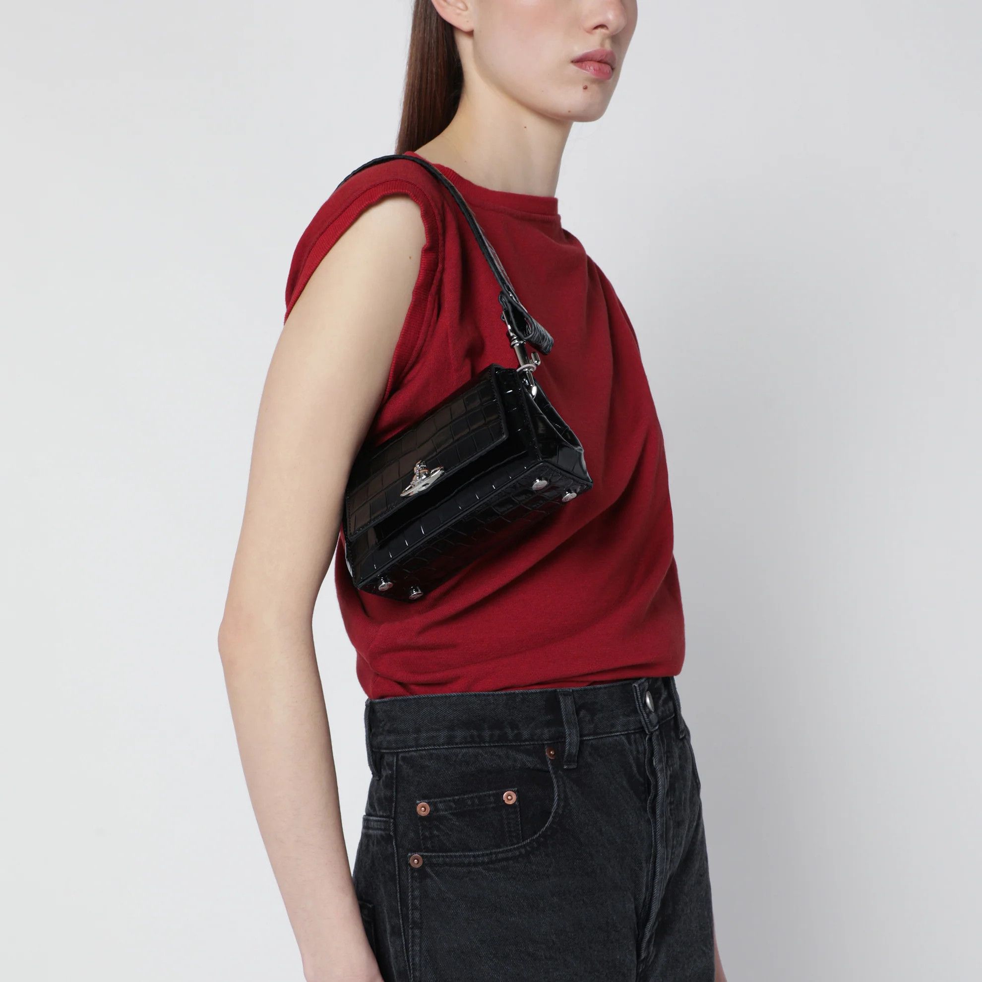 Vivienne Westwood o1d2blof0526 Size: OS / Patent Leather Bag in Black Size ONE SIZE - 2 Thumbnail
