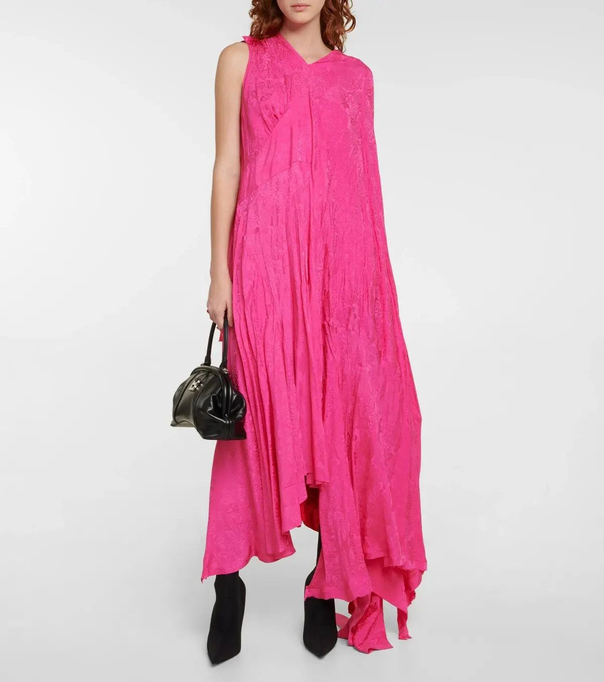 Balenciaga o1bcso1str1124 Asymmetric Dress in Pink/Red Size S / US 4 / IT 40 - 2 Thumbnail