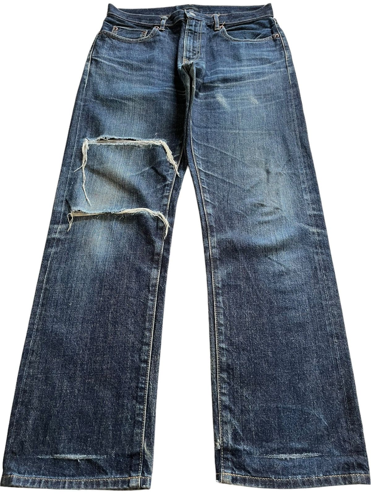 Uniqlo Vintage Japanese Uniqlo Selvedge Dark Wash Loose Jeans Size US 32 / EU 48 - 2 Thumbnail