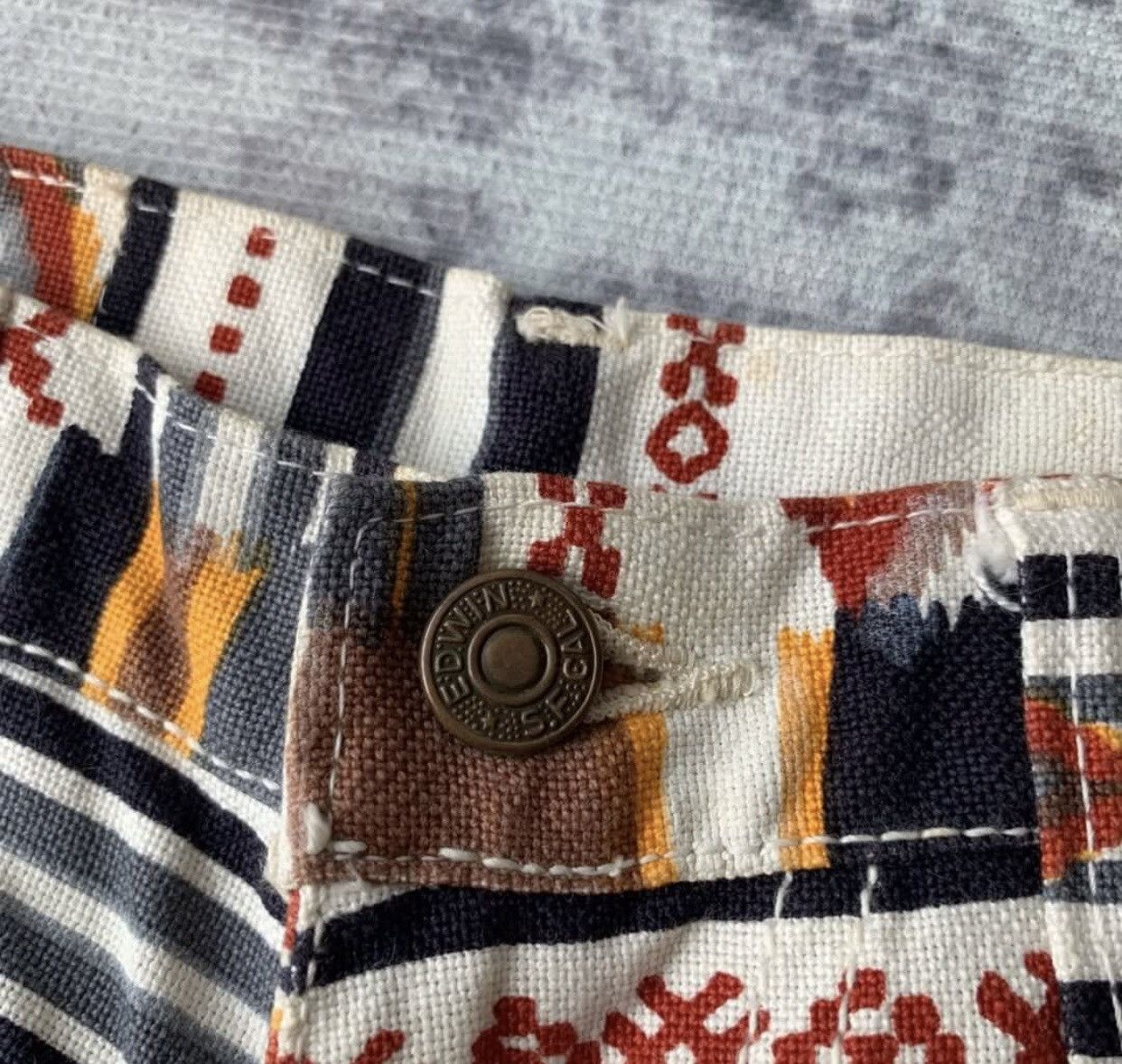 Edwin BELL BOTTOM🔥Very Rare Archival EDWIN NAVAJO JEANS F9 Size US 27 - 9 Thumbnail