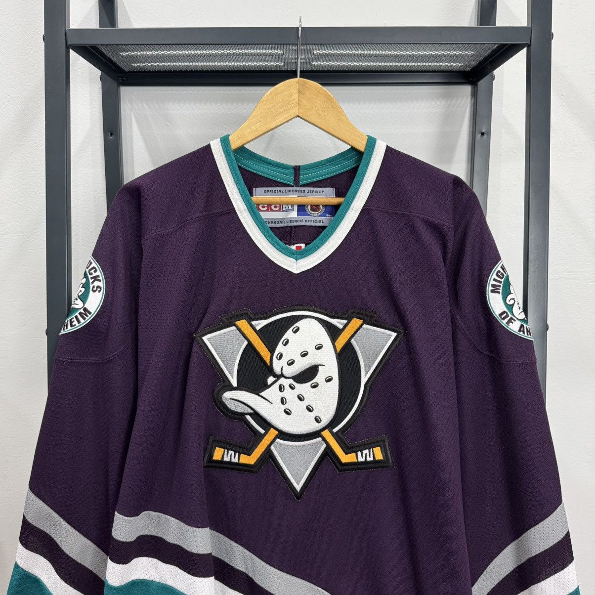 NHL × Vintage Vtg CCM NHL Mighty Ducks Jersey Size US XXL / EU 58 / 5 - 3 Thumbnail