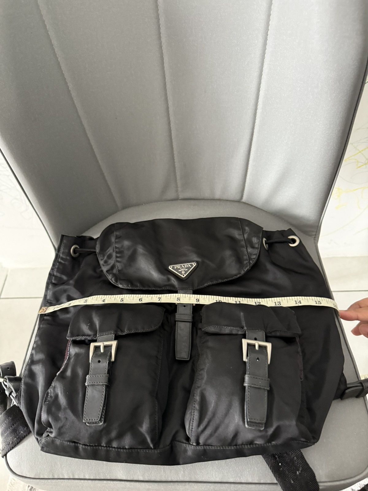 Prada Vintage Prada Black Large Backpack Size ONE SIZE - 18 Thumbnail
