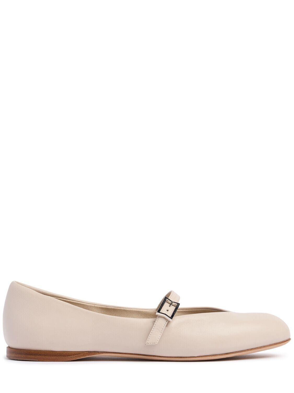 Max Mara MAX MARA MMBallet $695 Ice Nappa Leather Flats Size US 6 / IT 36 - 1 Thumbnail
