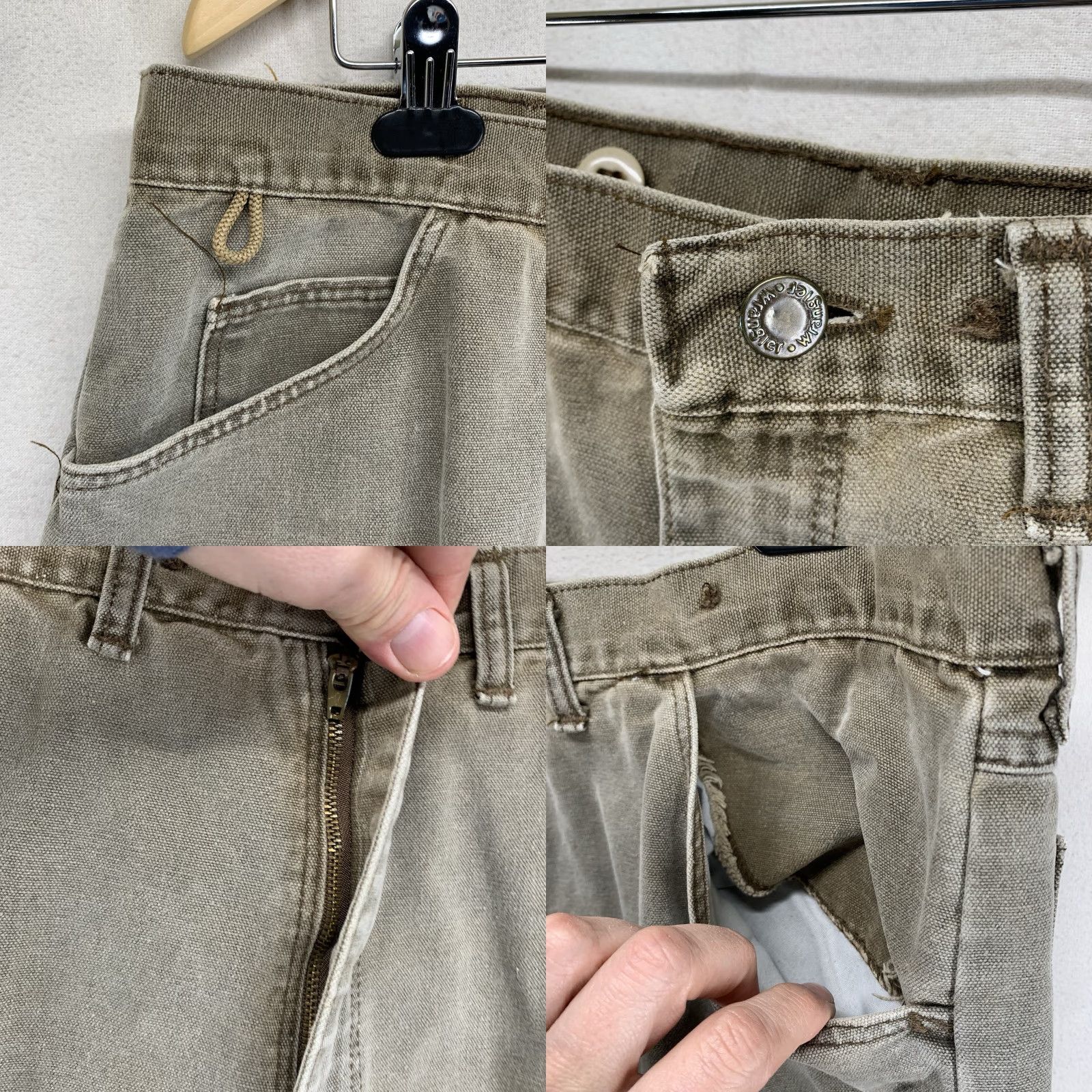 Wrangler VINTAGE Wrangler Rugged Wear Jeans Men 42x32 Denim High Rise Straight Beige USA Cowboy Outdoor Size US 42 / EU 58 - 8 Thumbnail