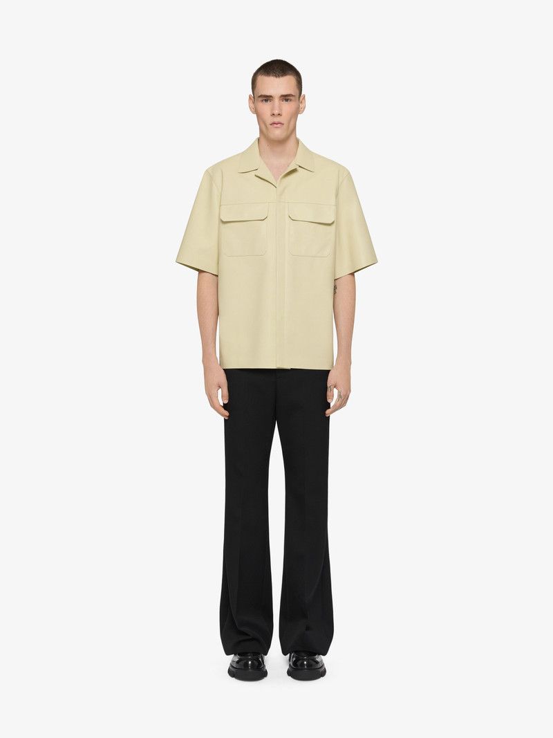 Givenchy o1w1db10326 Short Sleeve Leather Shirt in Beige Size US XXL / EU 58 / 5 - 2 Thumbnail