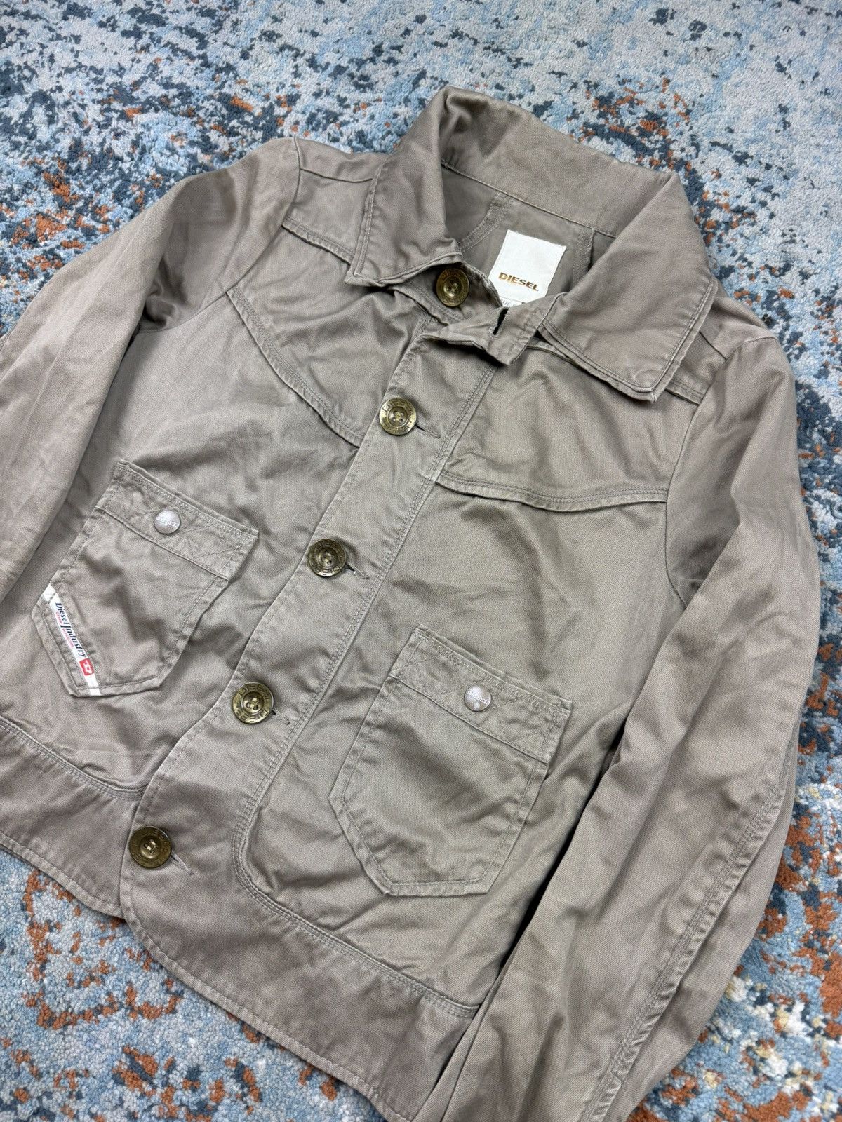 Diesel × Japanese Brand × Vintage Vintage 00s Diesel cropped biker jacket avant-garde design Size M / US 6-8 / IT 42-44 - 4 Thumbnail