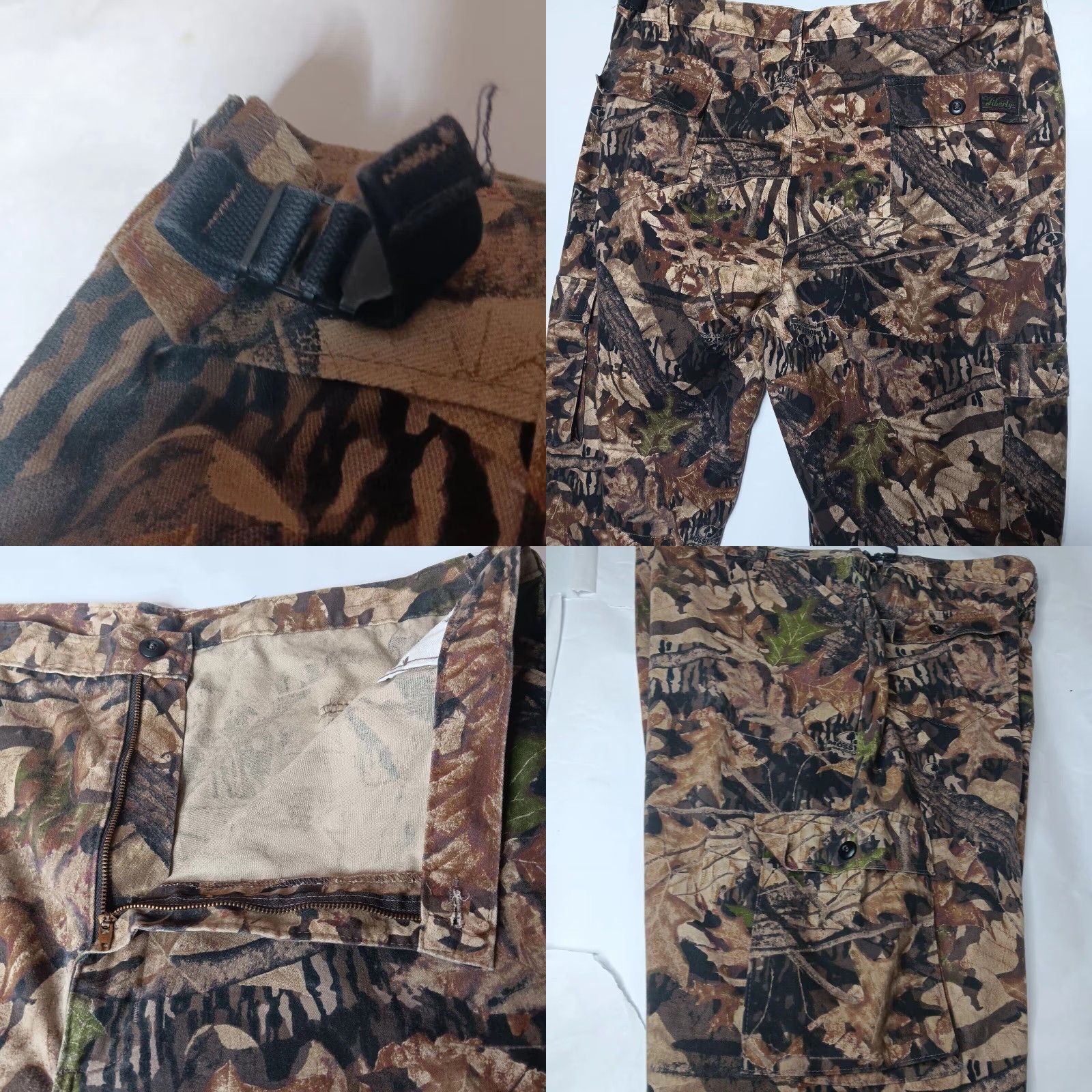 AMO VINTAGE Camo Cargo Pants Men 2XL Regular Rugged Break Up Mossy Oak Cargo Hunt Outdoors Camouflage Pants Mens Size US 39 - 9 Thumbnail