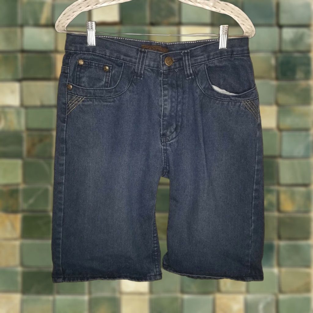Vintage Jean Station Shorts Size 18 Womens Blue Chino Size 40" / US 18 - 1 Thumbnail