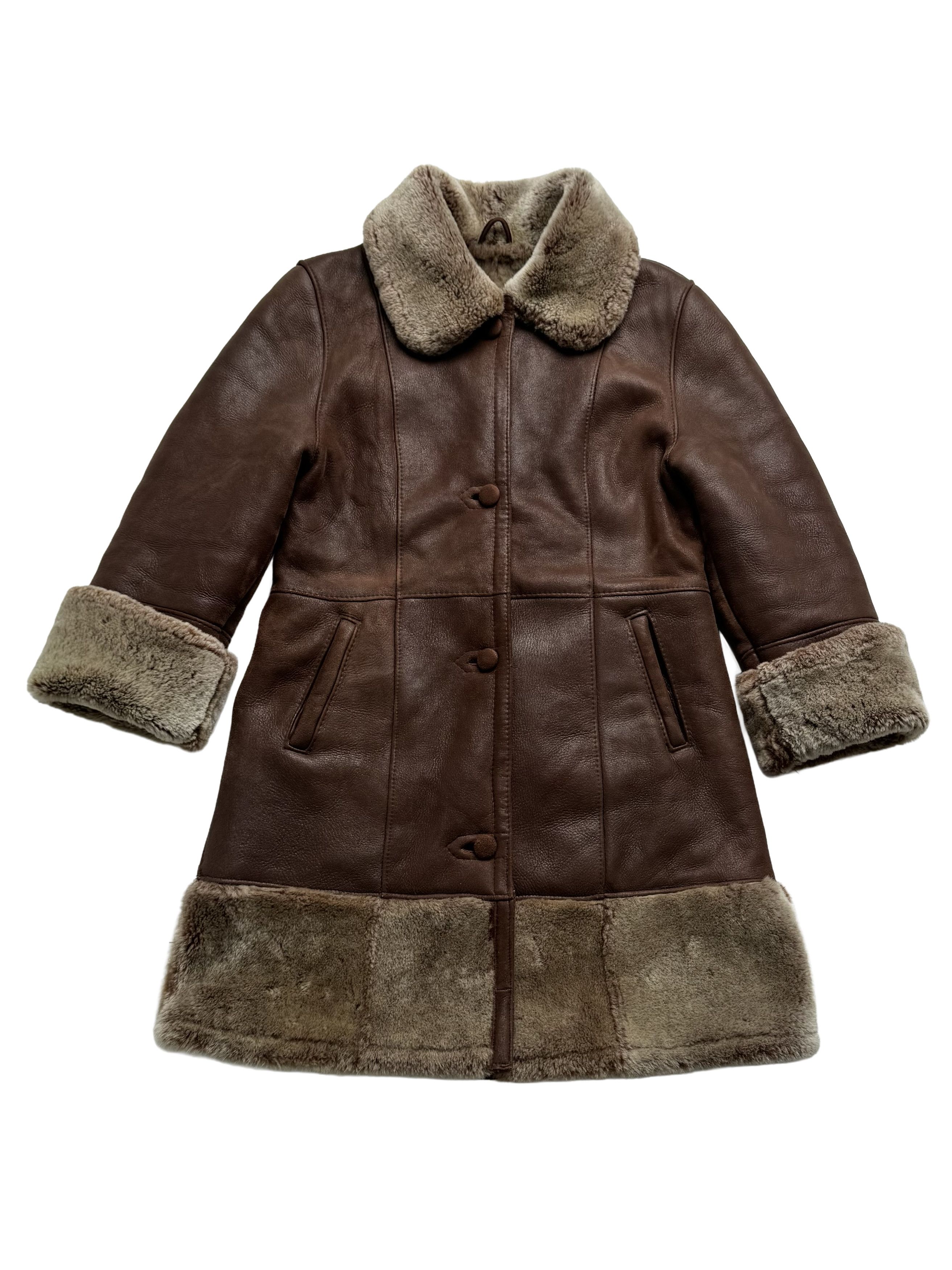 Vintage Vintage Real Sheepskin Coat Size L / US 10 / IT 46 - 5 Thumbnail