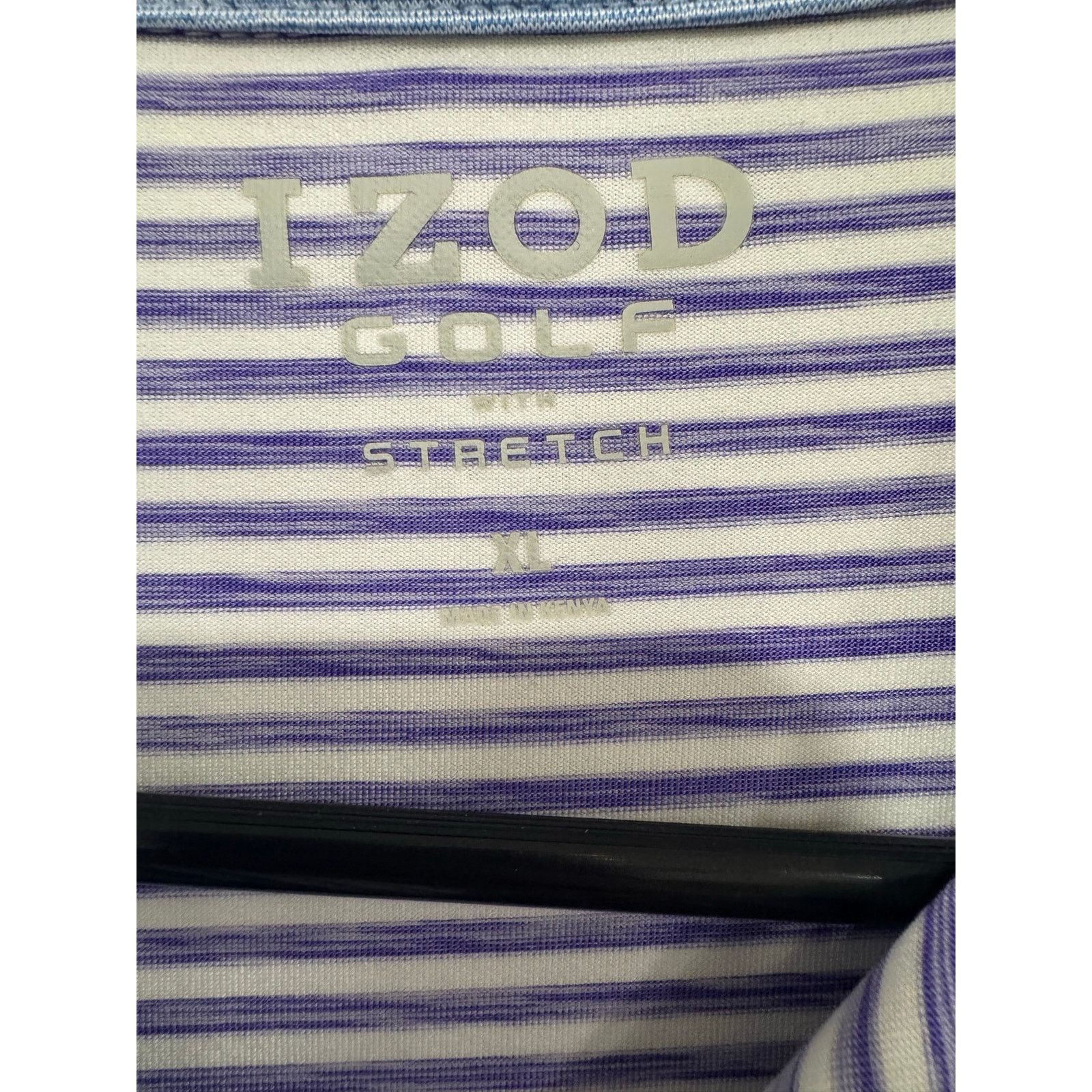 Izod IZOD Golf Lavender Purple White Stripe Polo Shirt Size XL Size US XL / EU 56 / 4 - 4 Thumbnail