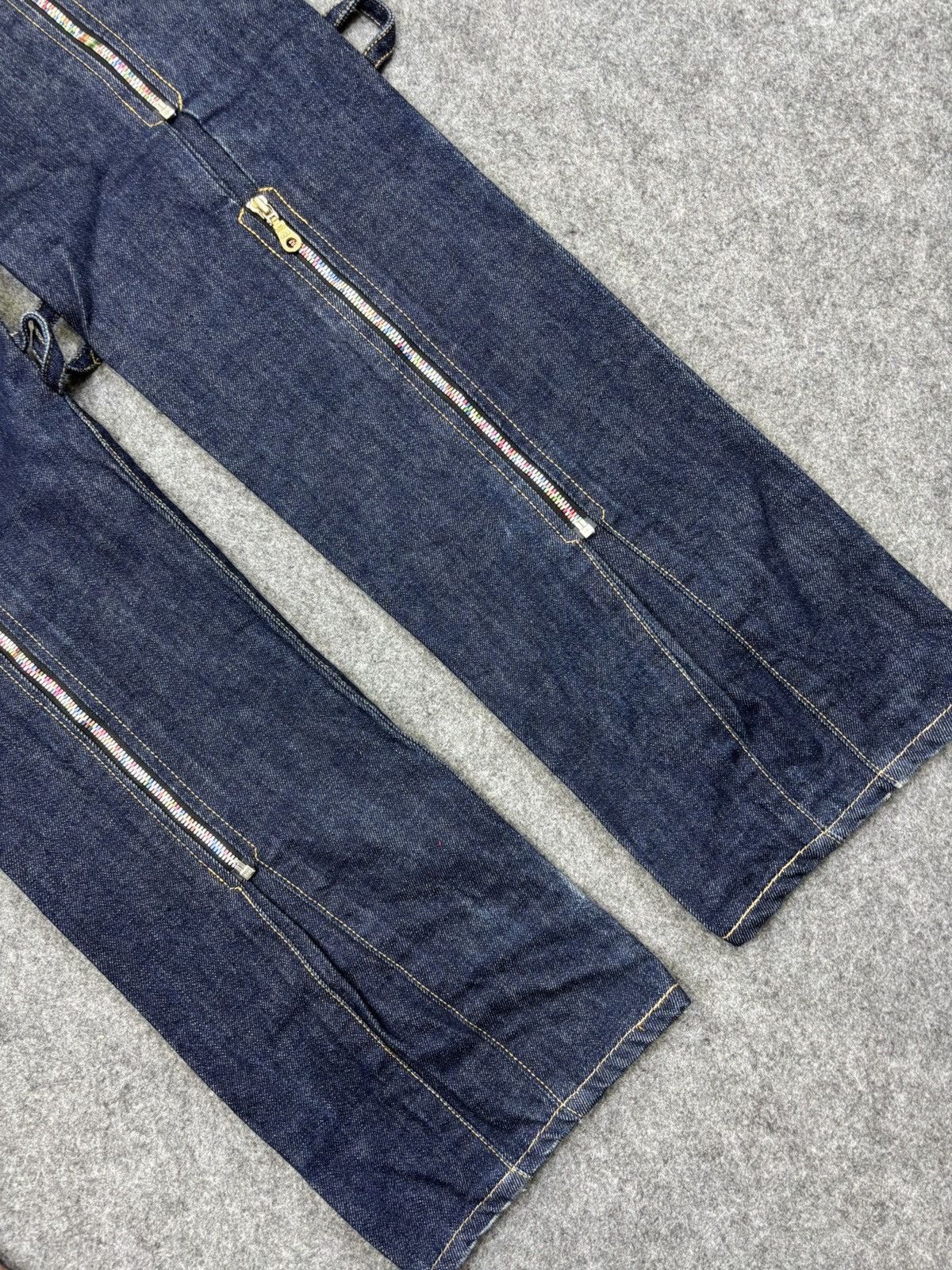 Japanese Brand 💥VERY RARE💥Lowrider Japan Selvedge Zipper Denim F698 Size US 31 - 18 Thumbnail