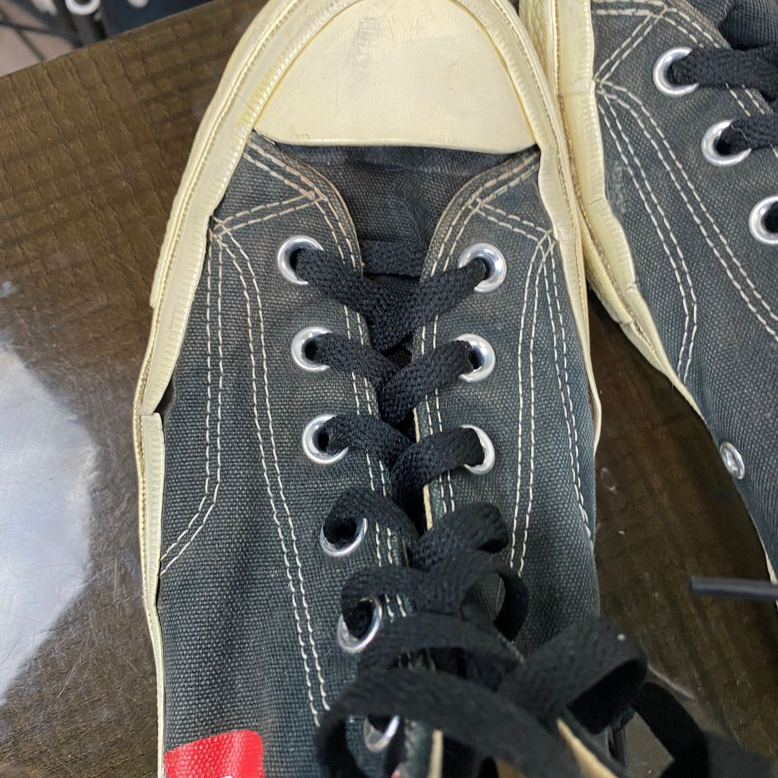 Comme des Garcons PLAY × Converse Converse Comme des Garcons Play High Canvas Sneakers Mens 10 Size US 10 / EU 43 - 12 Thumbnail