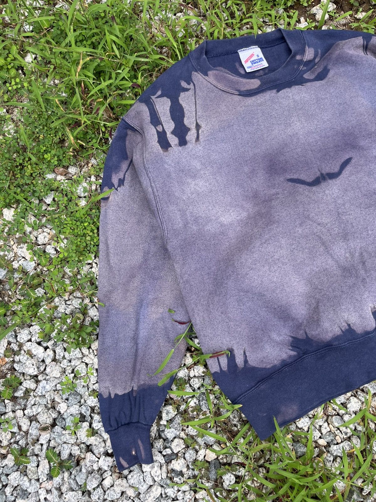 Vintage 💥Crazy Acid wash 90s Blank Jerzees Swetshirts Size US S / EU 44-46 / 1 - 4 Thumbnail