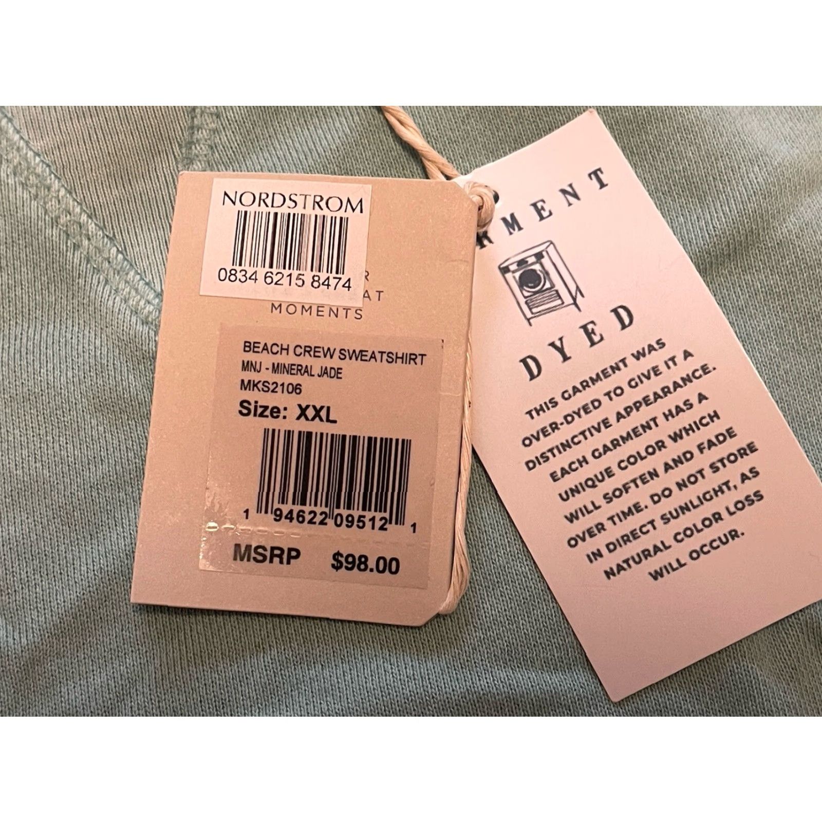 Faherty VINTAGE Faherty Men's Crew Neck Sweatshirt in Mineral Jade 2XL All Seasons Activewear Size US XXL / EU 58 / 5 - 6 Thumbnail