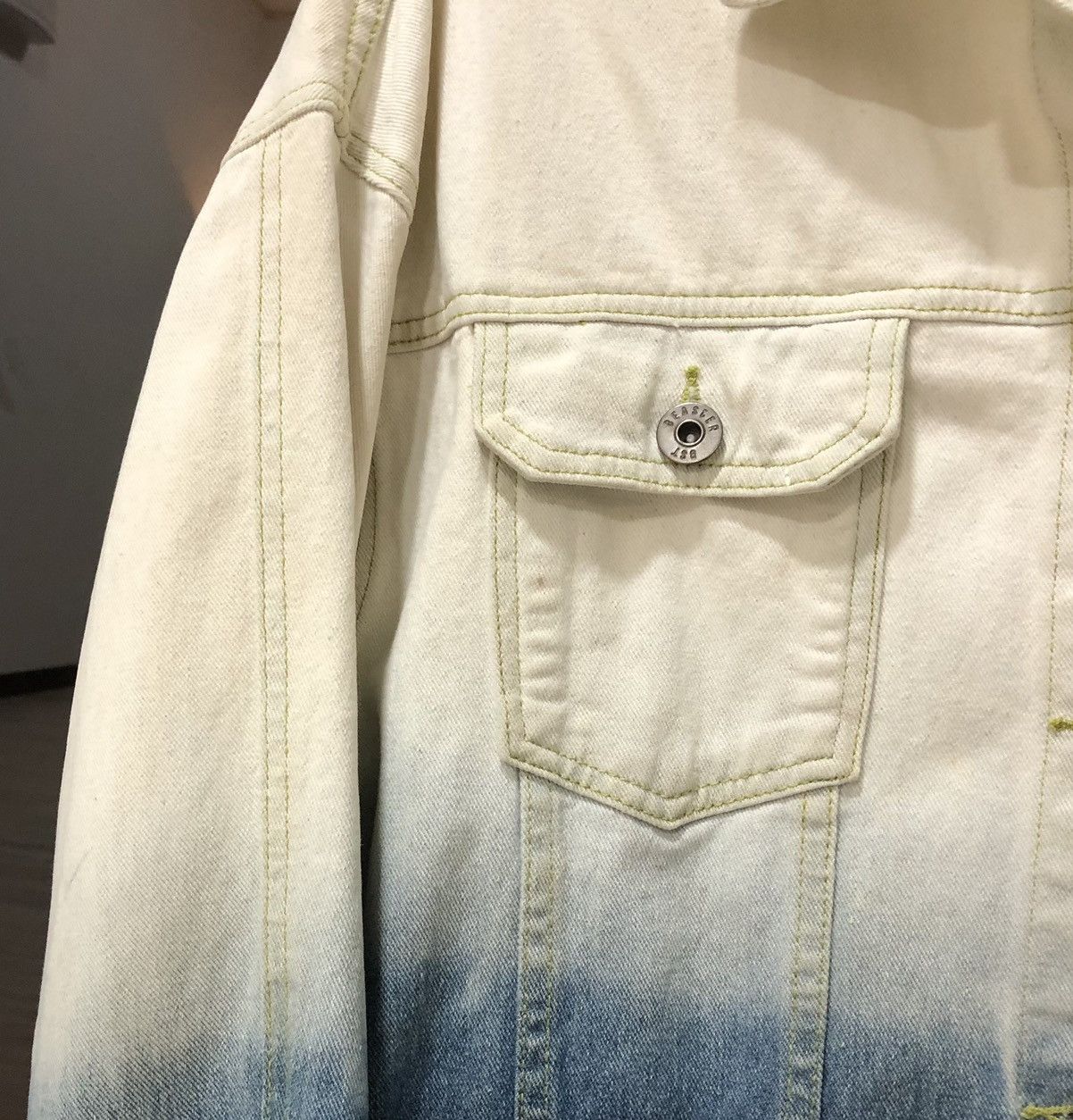 Japanese Brand BEASTER x Smiley Beige Denim Jacket Size US M / EU 48-50 / 2 - 5 Thumbnail
