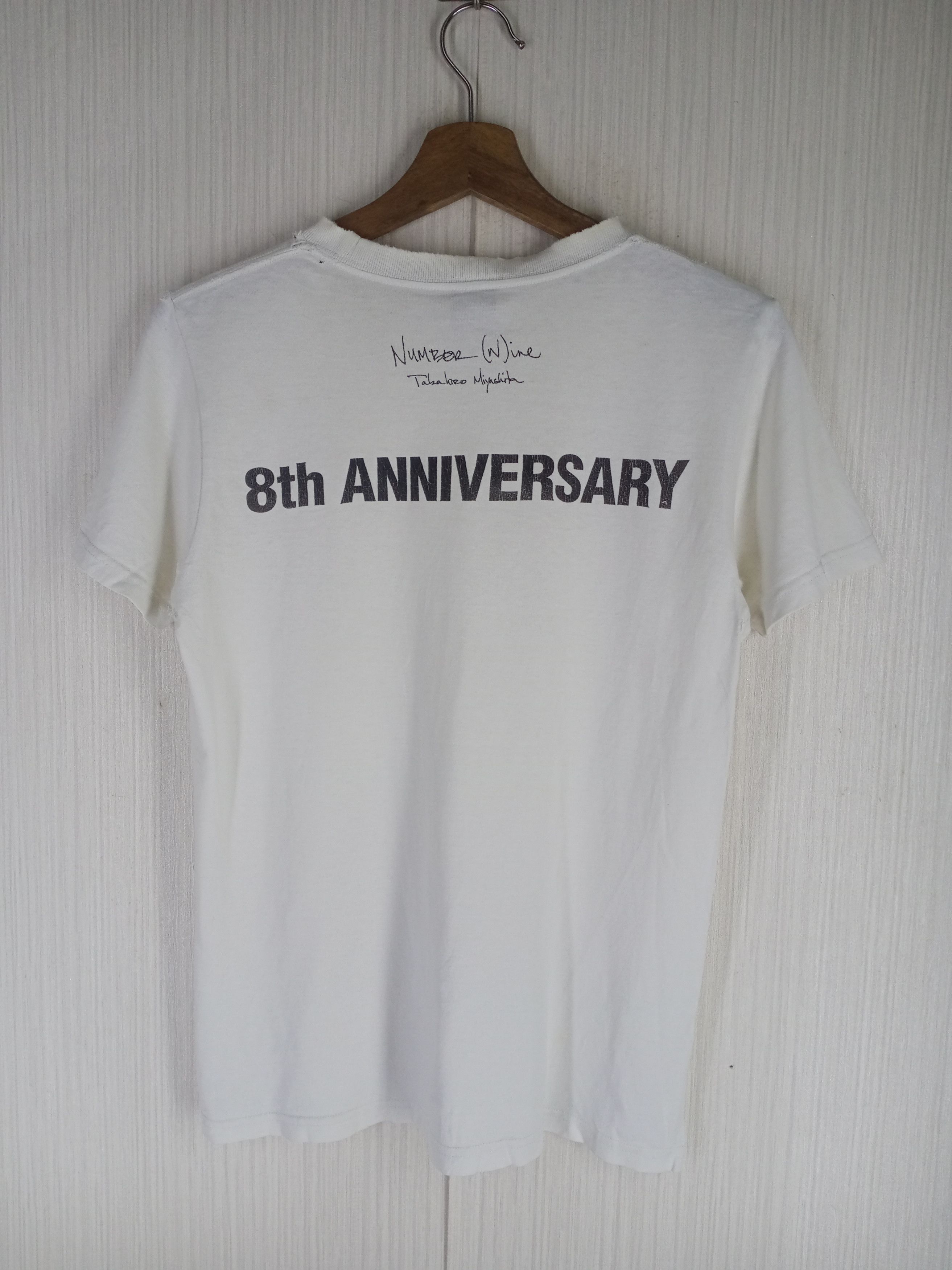 Number (N)ine Rare Number Nine 8th Anniversary Distressed Tshirt Size US S / EU 44-46 / 1 - 2 Thumbnail
