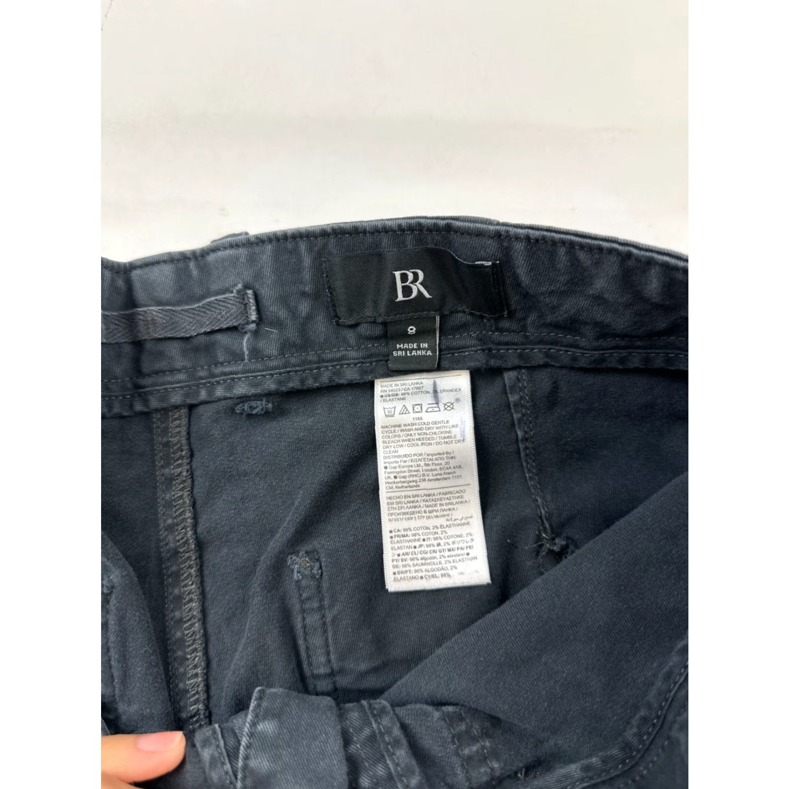Banana Republic Banana Republic Gray Cotton Chino Pants Womens 8 Slim Mid Rise Casual Workwear Size 30" / US 8 / IT 44 - 4 Thumbnail