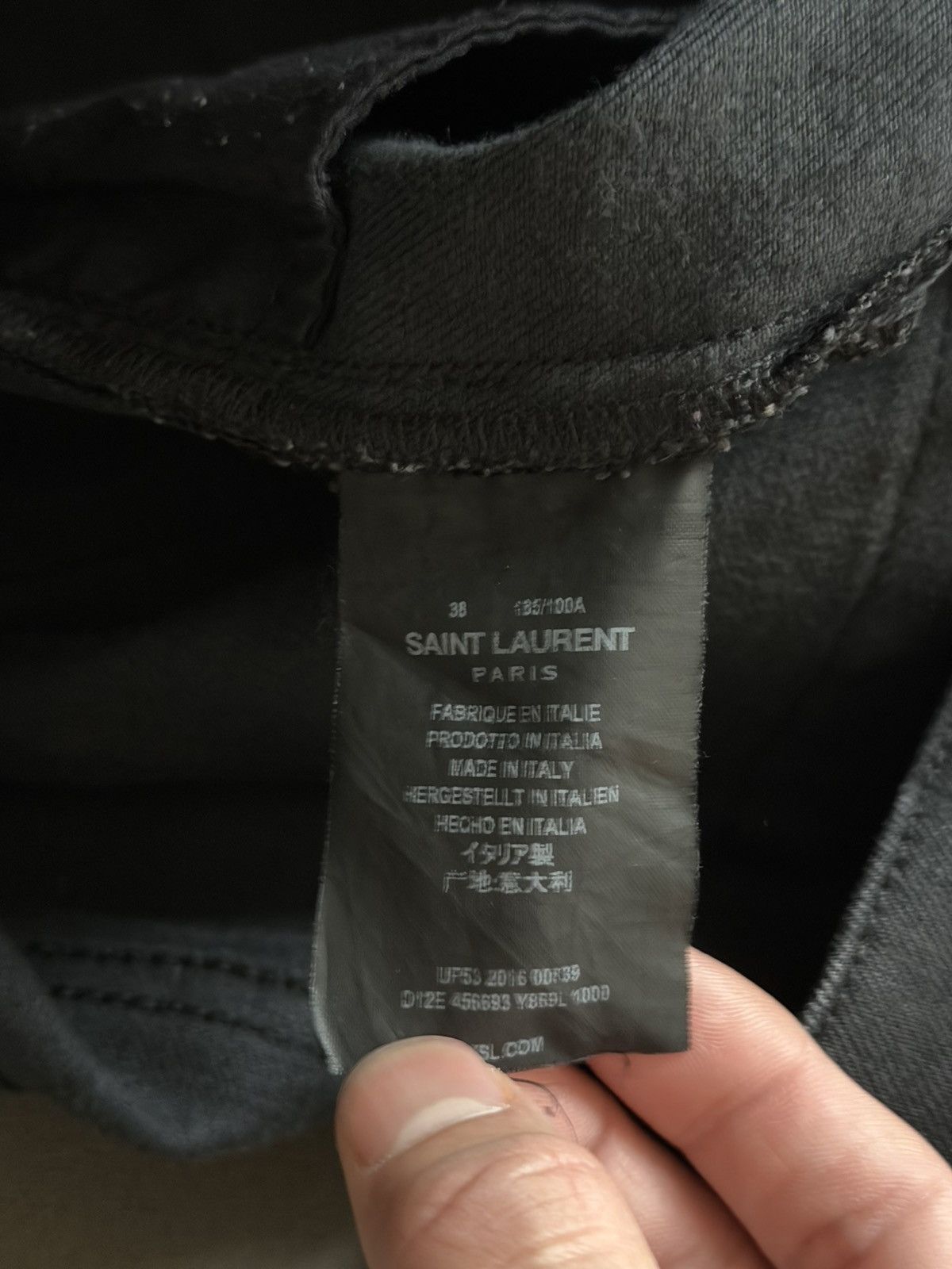 Saint Laurent Paris SS16 Leather Studded Knee D02 Denim Jeans 38 Size US 38 / EU 54 - 7 Thumbnail