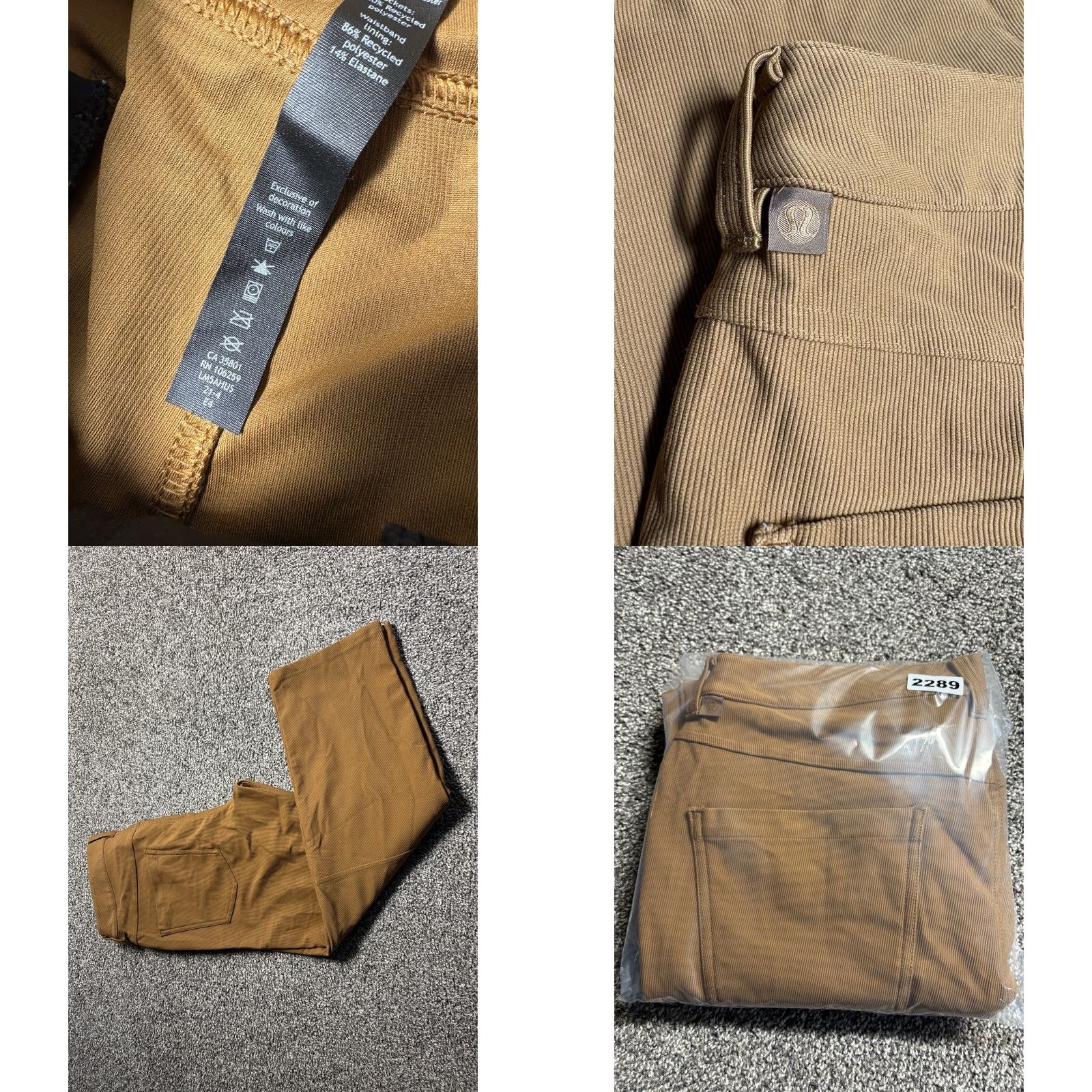Lululemon Lululemon Chord ABC Crop Pant Men 31x28 Brown Textured Relaxed LM5AHUS Size US 31 - 8 Thumbnail