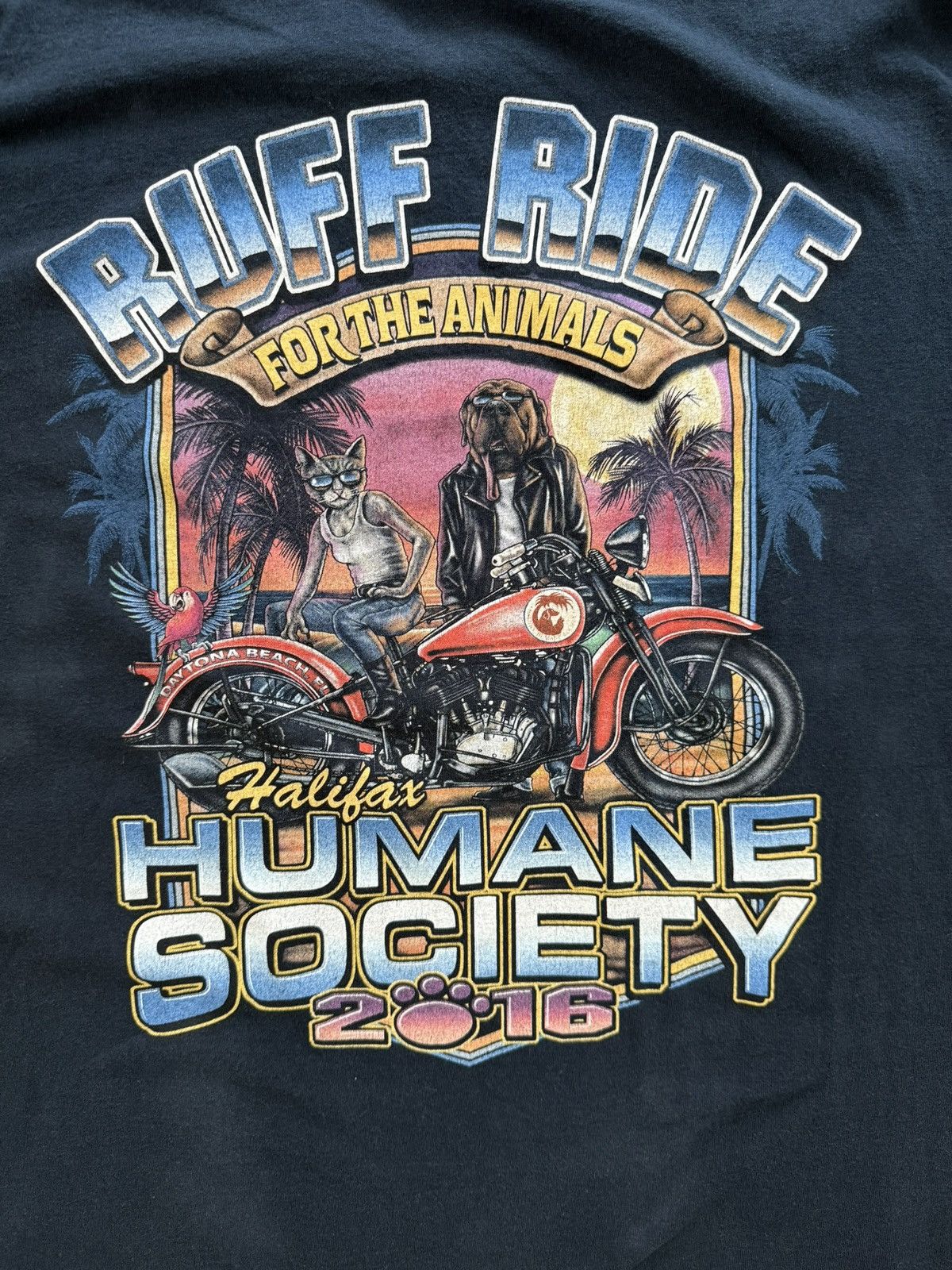 Gildan Vintage Style Motorcycle Daytona Beach Shirt Size US XXL / EU 58 / 5 - 3 Thumbnail