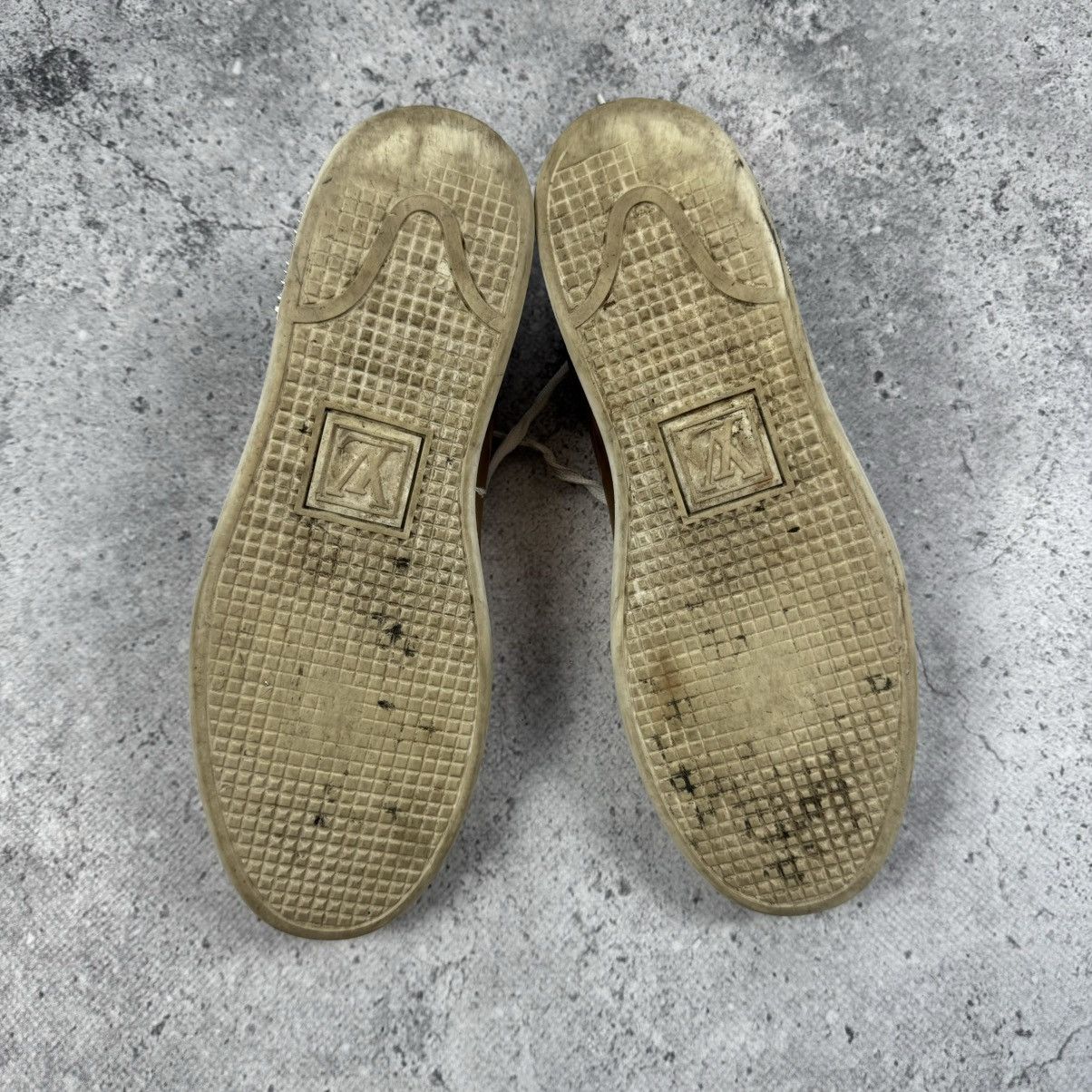Louis Vuitton Louis Vuitton Gold Leather Frontrow Low Top Sneakers Size US 9 / IT 39 - 13 Thumbnail