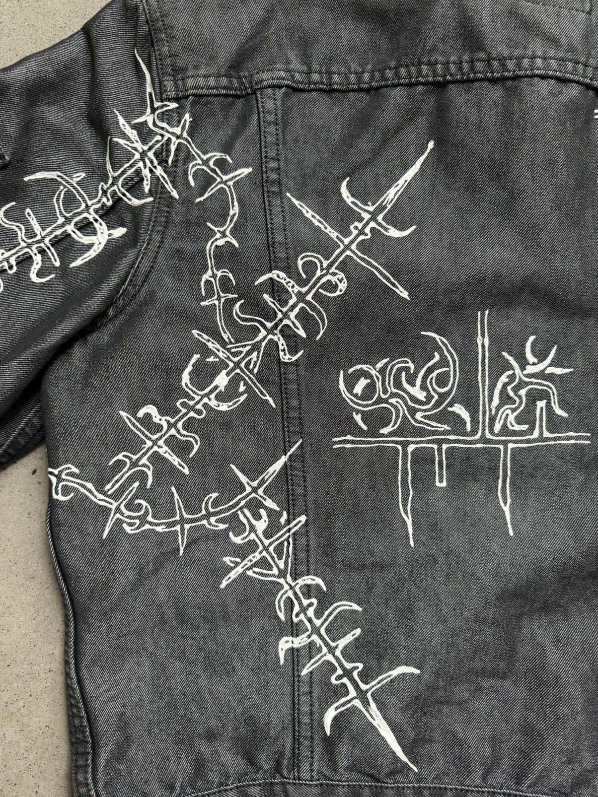 Levi's Vintage black denim jacket silvertab tattoo Size US L / EU 52-54 / 3 - 6 Thumbnail