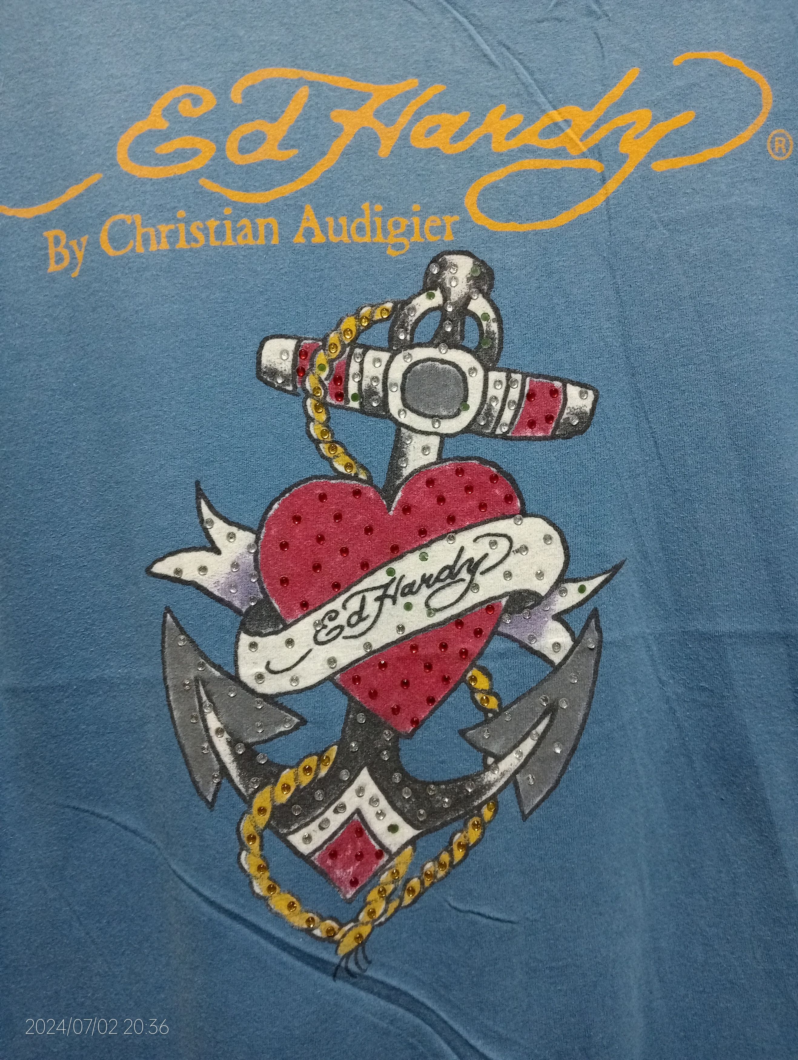 Christian Audigier Vintage Ed Hardy by Christian Audigier Navy Tee Size M / US 6-8 / IT 42-44 - 7 Thumbnail