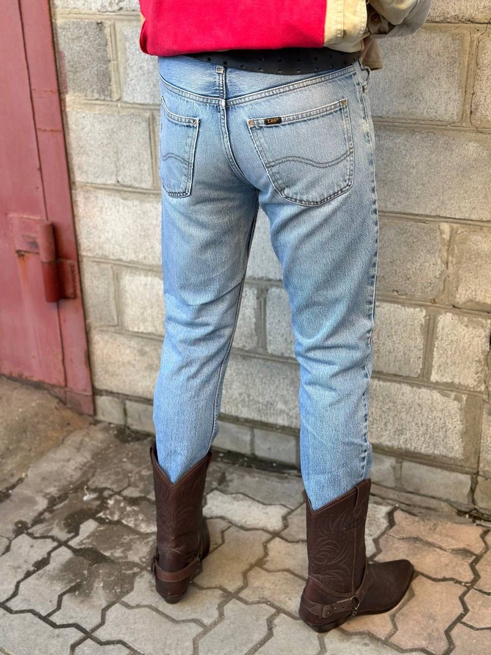 Lee Vintage Lee Brooklyn Straight Leg Jeans Light Blue Wash Deni Size US 32 / EU 48 - 5 Thumbnail