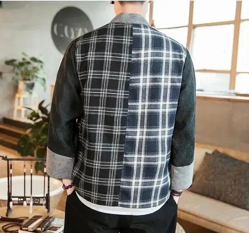 Other New Release Checkered Pocket Cardigan Kimono Noragi Size US XS / EU 42 / 0 - 3 Thumbnail
