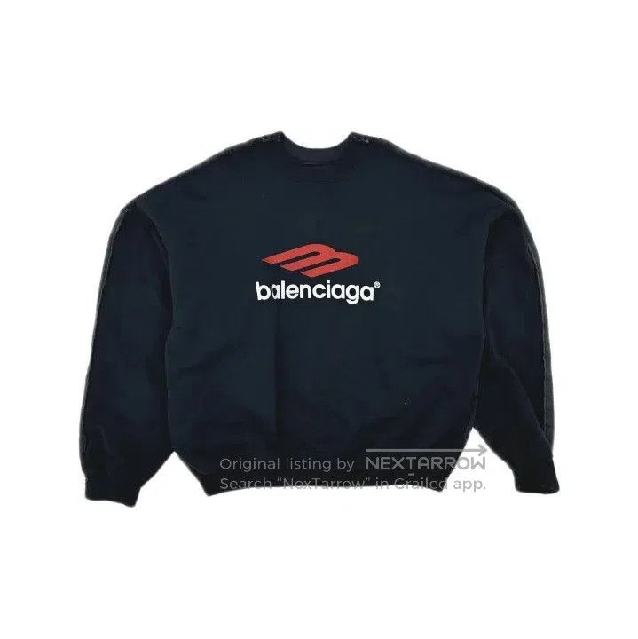 Balenciaga Balenciaga Black Logo Print Long Sleeve Sweatshirt. Size US XS / EU 42 / 0 - 2 Thumbnail