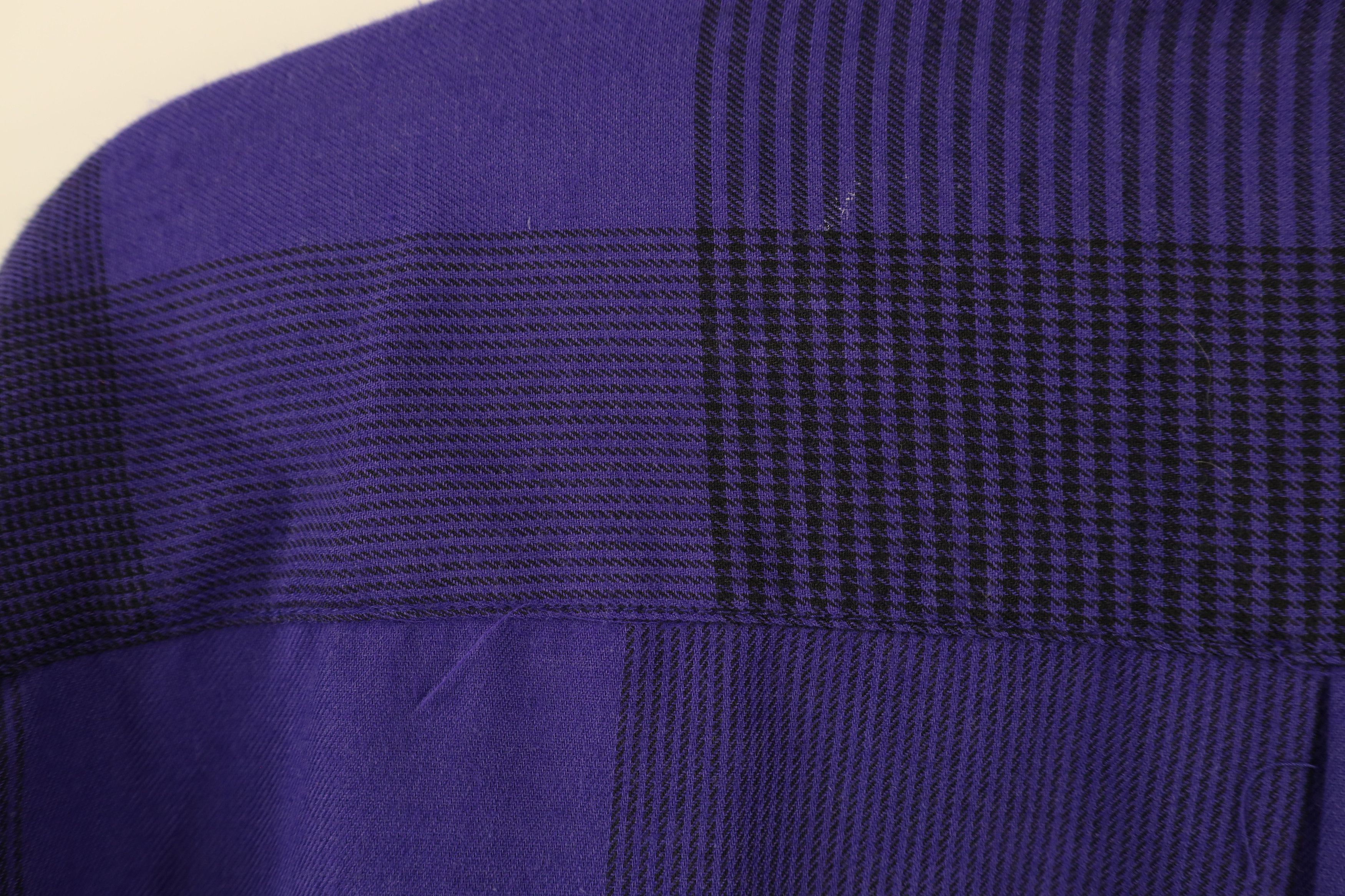 Vintage Vintage 90s Streetwear Flannel Button Down Shirt Purple Size US XL / EU 56 / 4 - 11 Thumbnail