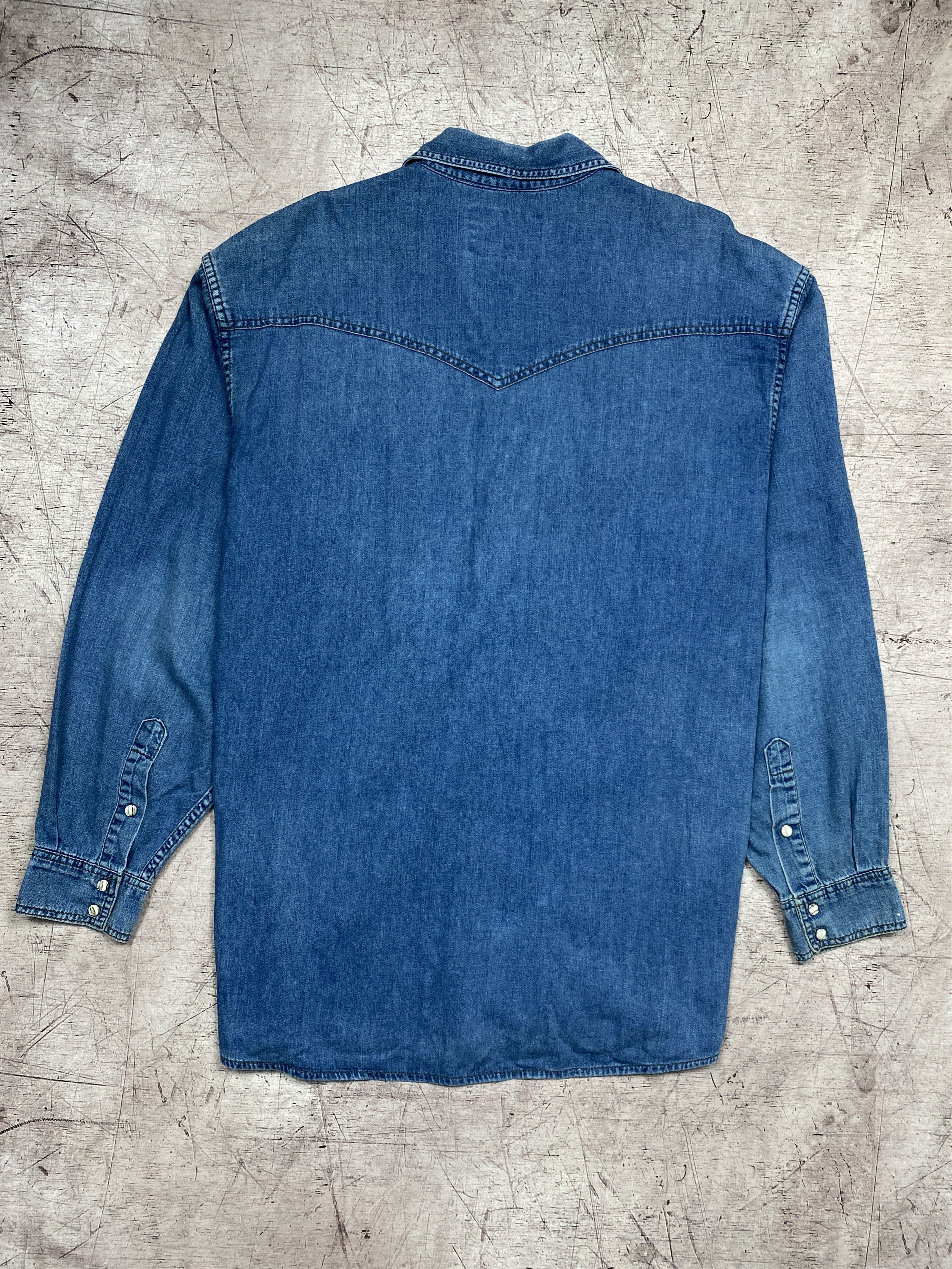 Wrangler Wrangler Vintage Mens Denim Shirt Size US XL / EU 56 / 4 - 8 Thumbnail