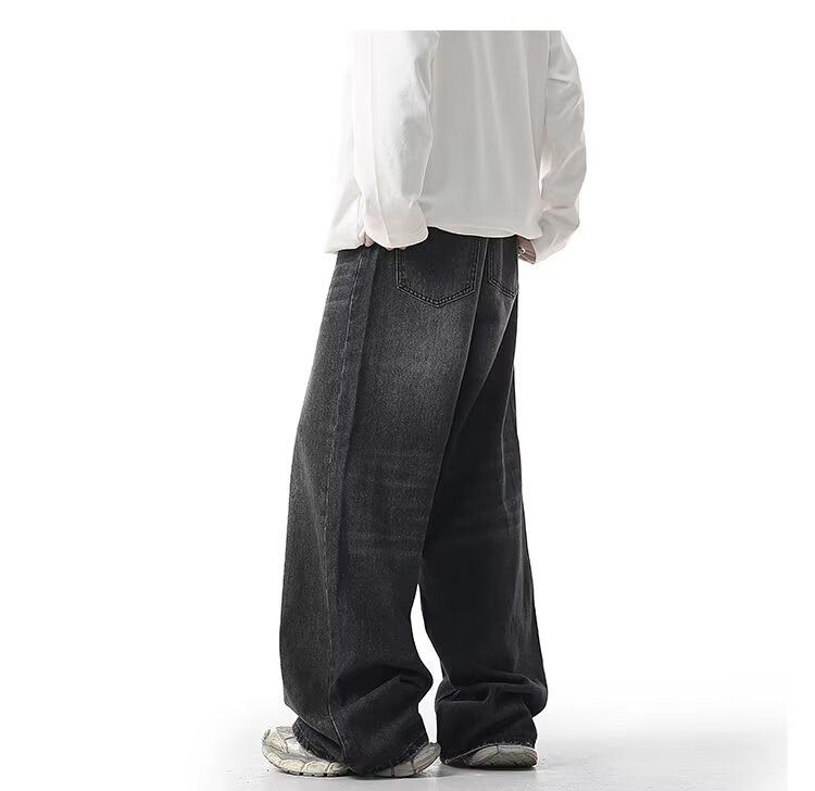 Japanese Brand × Jean Men's straight washed loose street fashion jeans Size US 32 / EU 48 - 3 Thumbnail