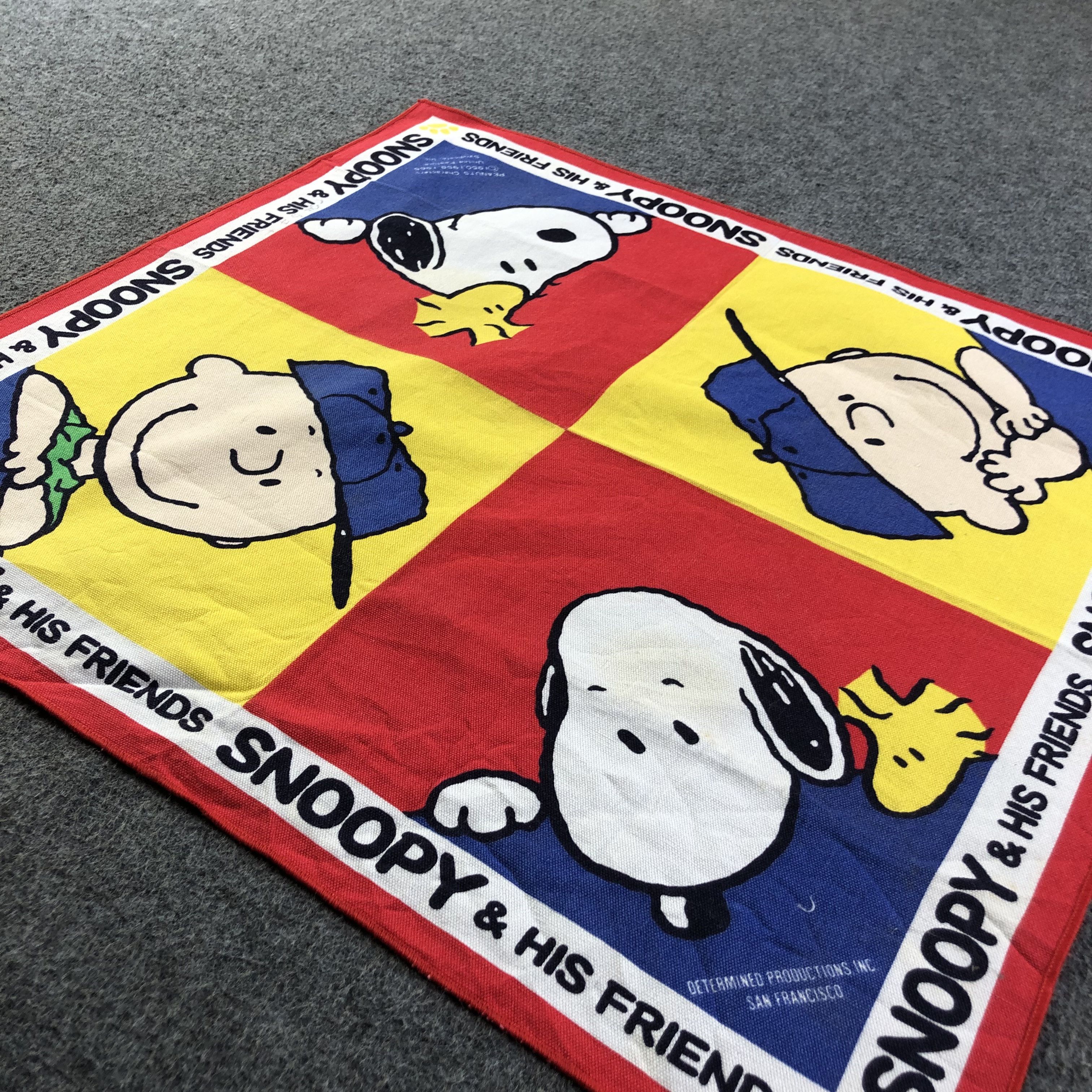 Peanuts × Vintage Snoopy Handkerchief Neckerchief Bandana H2312 Size ONE SIZE - 2 Thumbnail