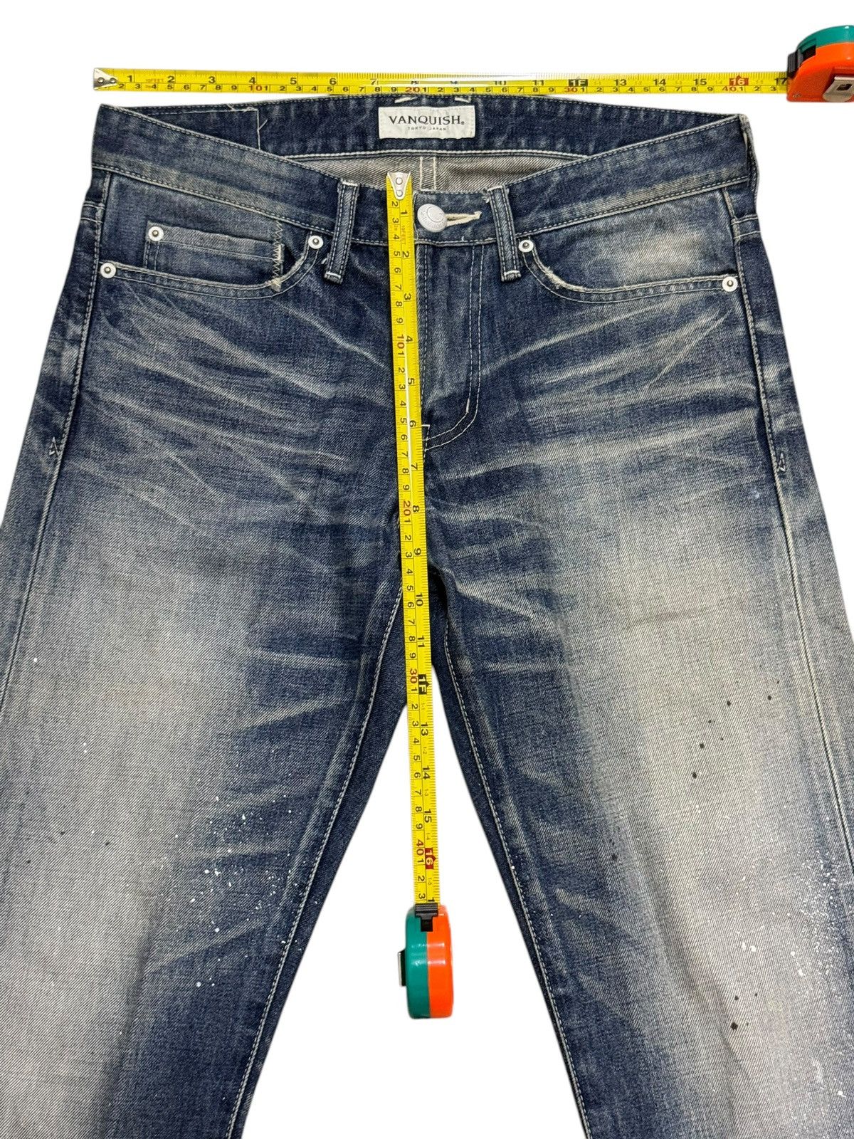 Japanese Brand × Vanquish VANQUISH JAPANESE BRAND SPLATTERED PAINT DENIM PANTS SIZE 32 Size US 32 / EU 48 - 3 Thumbnail