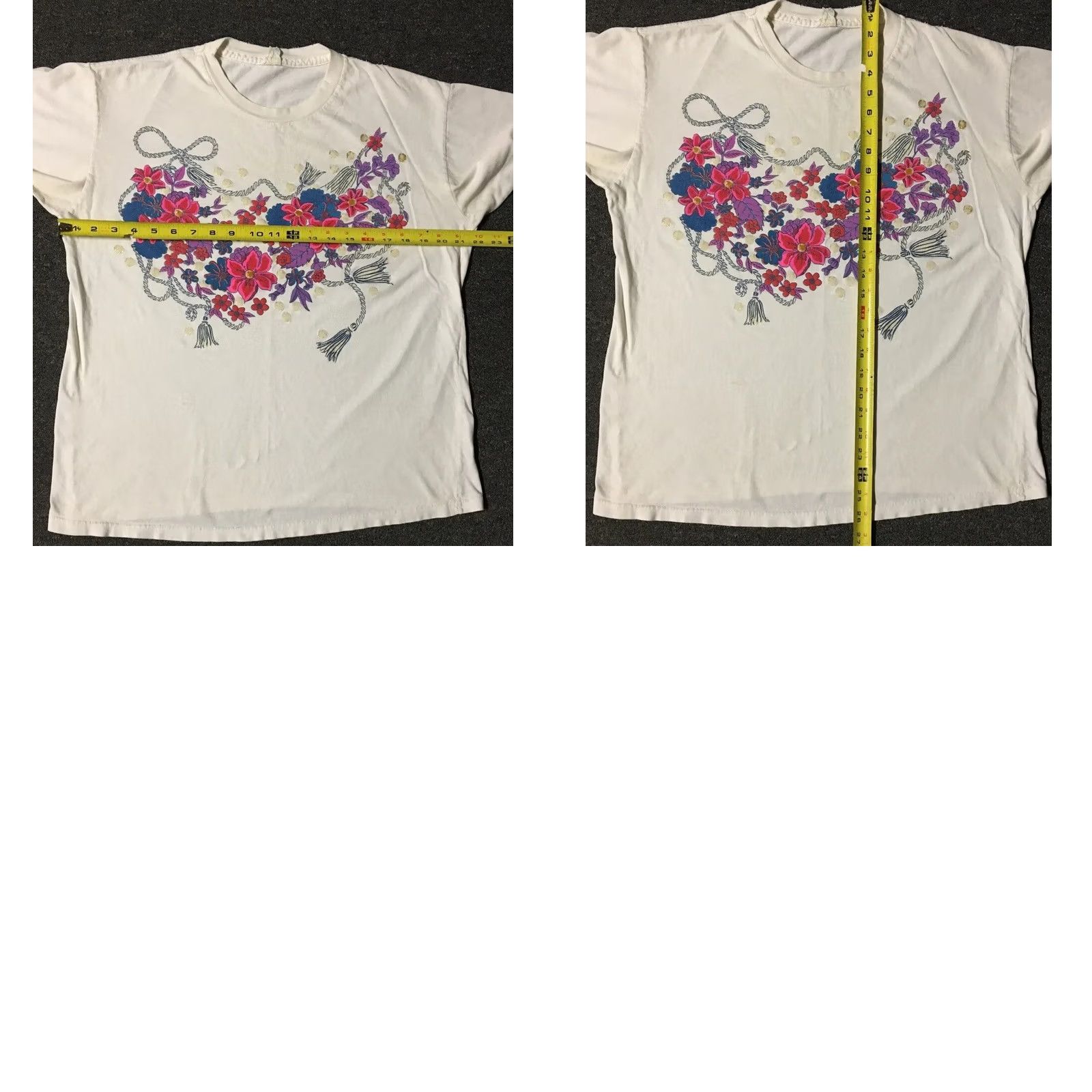 Vintage VINTAGE 90s Flower Art Faded Distress Shirt M USA Nature Beach Grunge Punk Rose 80s Mens Shirt M White Heart Art USA Flowers Vintage 90s Size US M / EU 48-50 / 2 - 10 Thumbnail