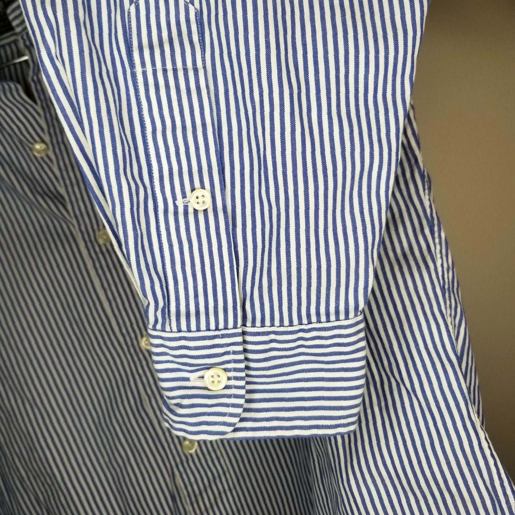 Ralph Lauren RALPH LAUREN Striped Button-Up Shirt Mens Long Sleeve Size 16 Blue White Colorful Size US L / EU 52-54 / 3 - 4 Thumbnail