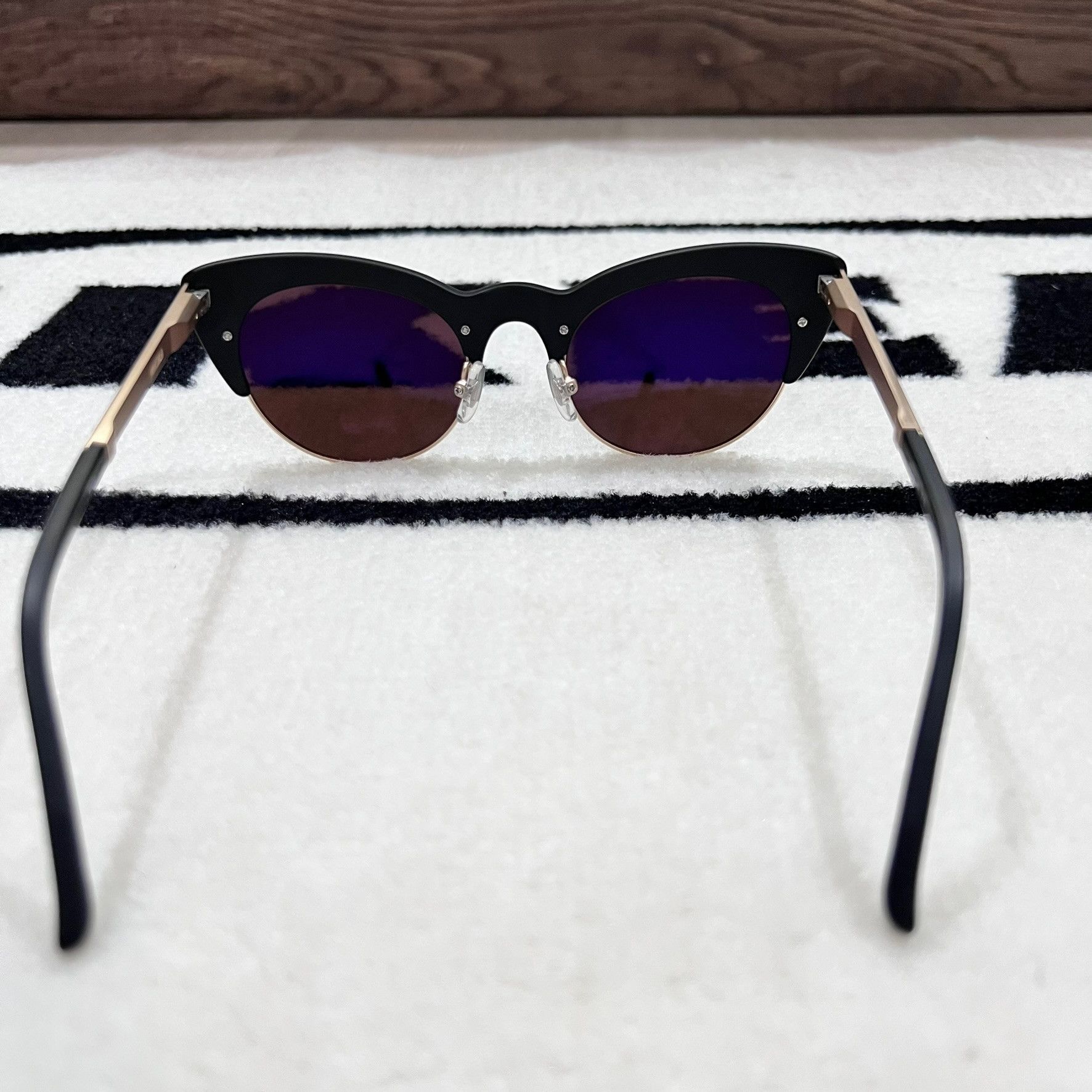 Matsuda Infamous Matsuda Gold Mirror Sunglasses Matte Black Titanium Size ONE SIZE - 5 Thumbnail