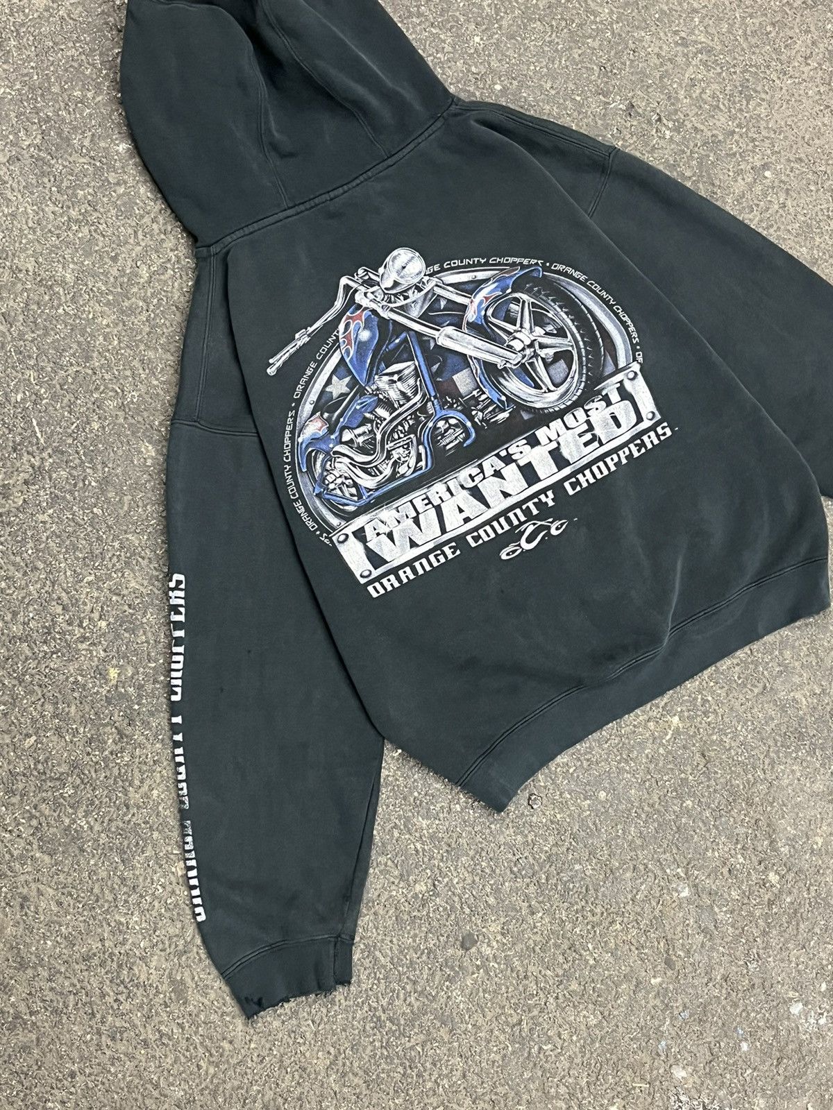 Vintage Y2k Orange County choppers biker skater thrashed hoodie hype Size US L / EU 52-54 / 3 - 2 Thumbnail