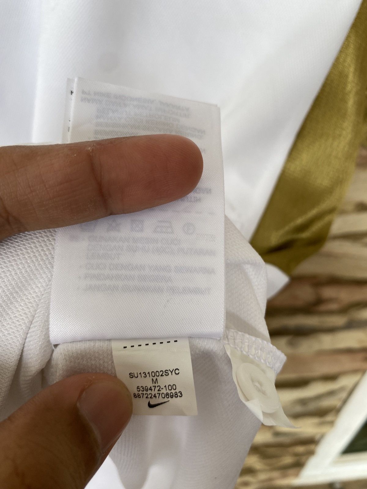Nike Nike Dri-FIT Polo Shirt White Gold Jersey Size US M / EU 48-50 / 2 - 8 Thumbnail