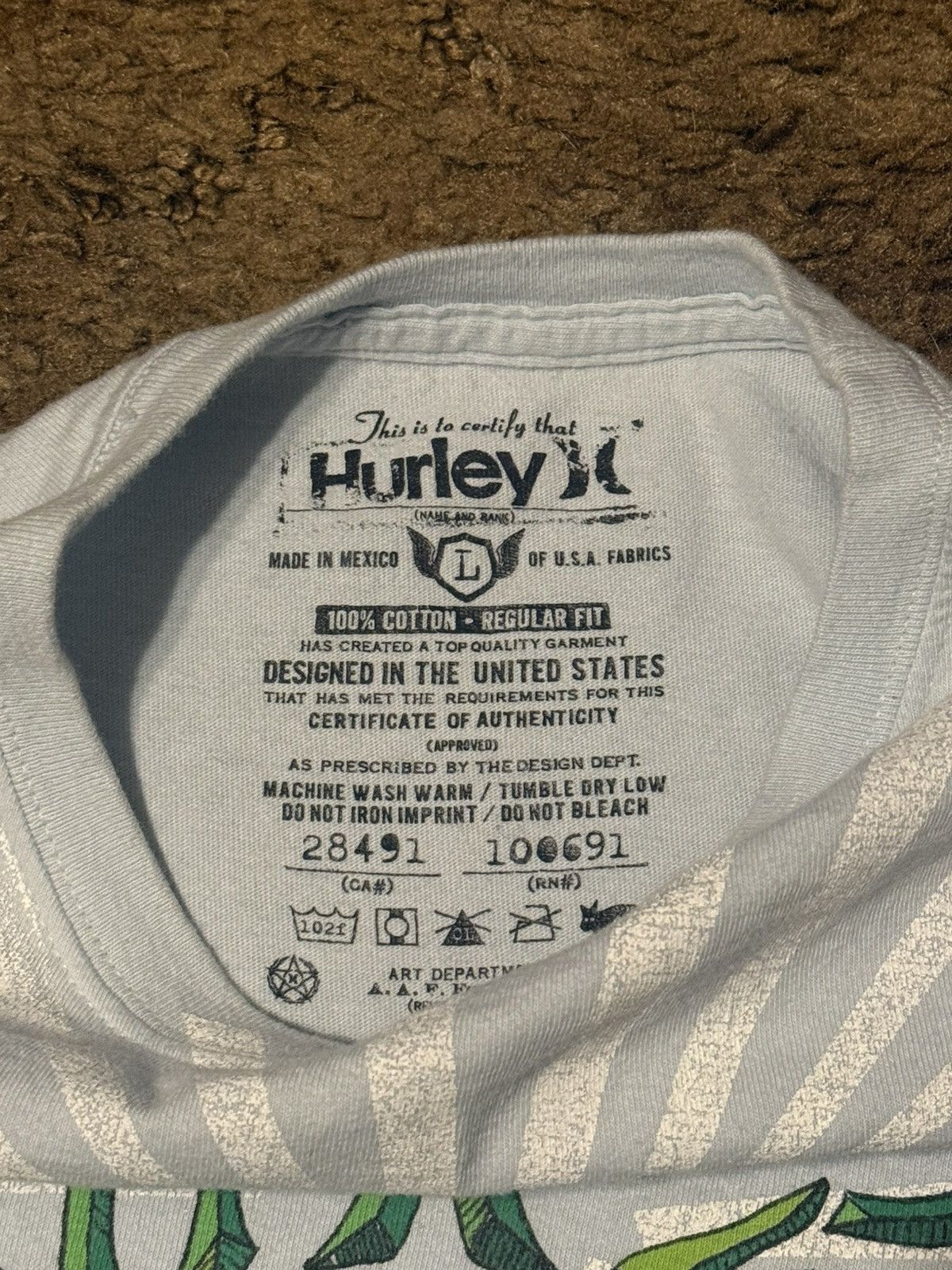 Hurley Vintage Y2K Hurley Logo T-Shirt Tee Blue Mens Size Large Size US L / EU 52-54 / 3 - 3 Thumbnail