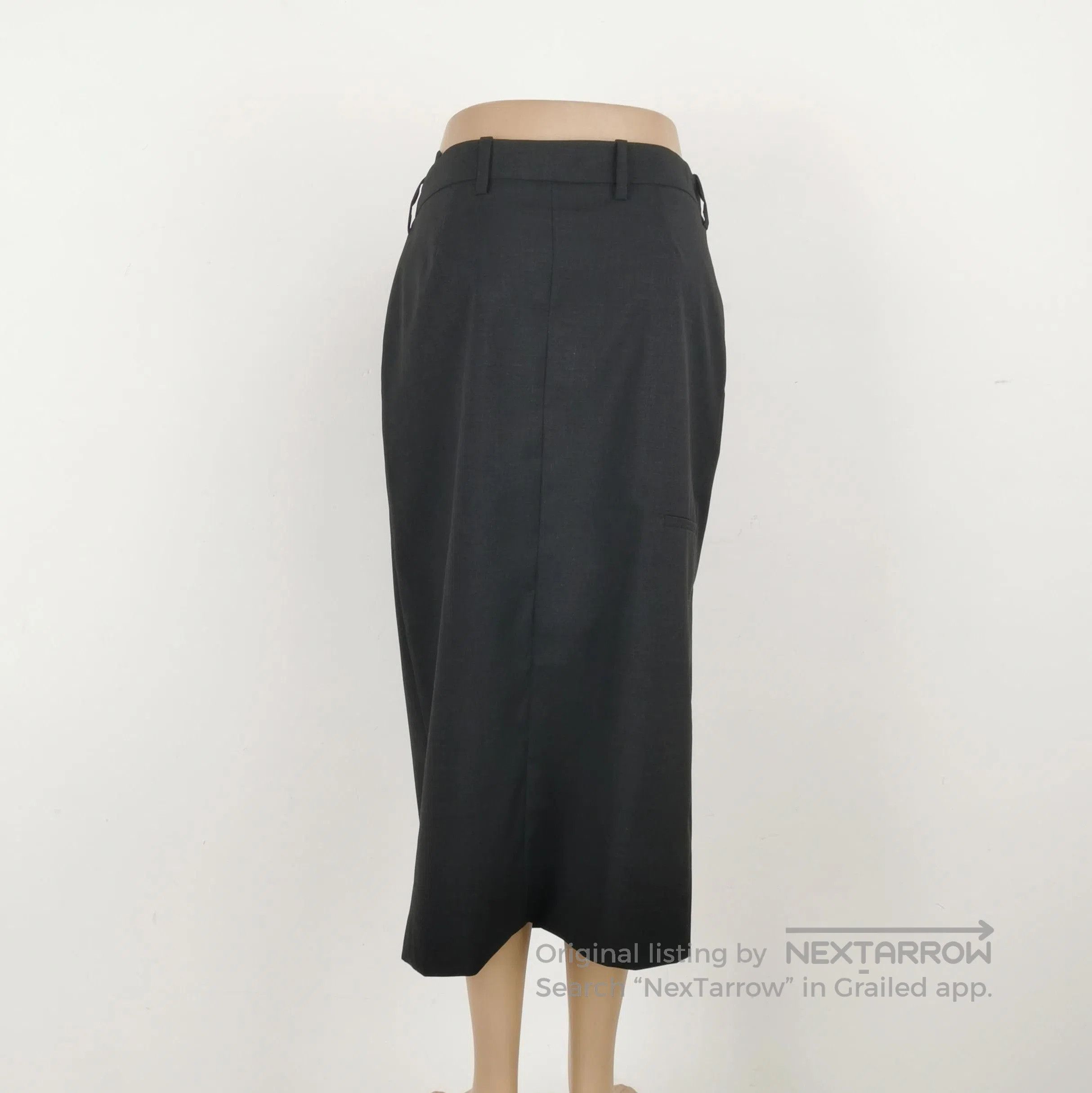 Prada Prada Wool Solid Midi Skirt Size 4. Size 39" - 3 Thumbnail