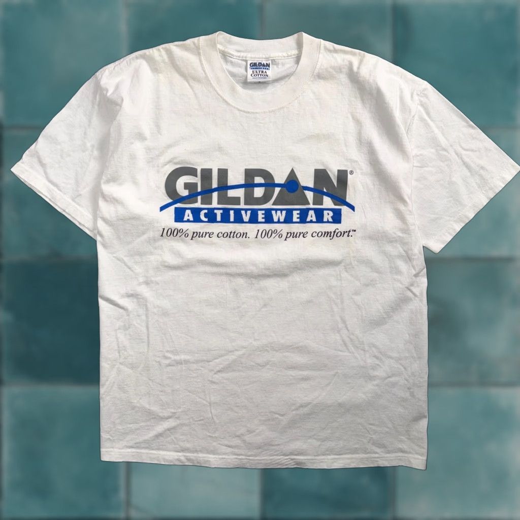 Gildan VINTAGE Gildan T-Shirt White XL Mens Logo Graphic 2000s 90s Music 70s 80s VTG Shirt Size US XL / EU 56 / 4 - 1 Thumbnail