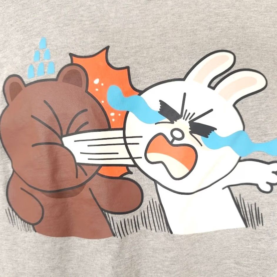 Uniqlo Line Friends X Uniqlo T Shirt Mens M Gray Brown Cony Shirt Mens Medium Gray Uniqlo Cartoon Kawaii 2020s Men Size US M / EU 48-50 / 2 - 3 Thumbnail