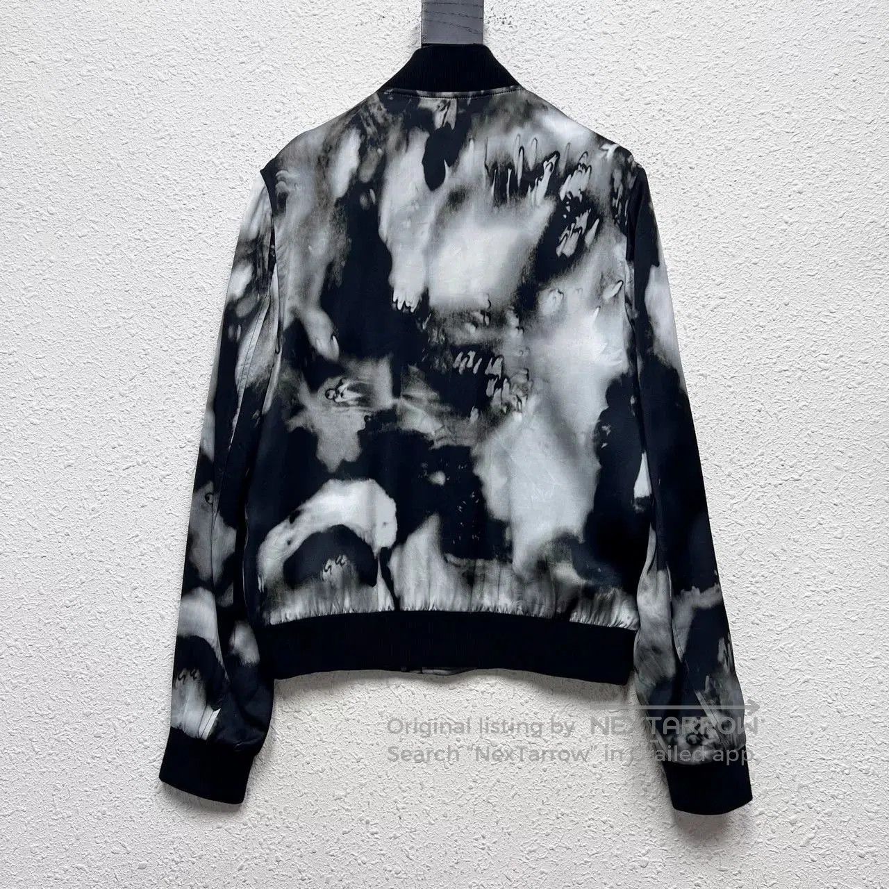 Saint Laurent Paris black and white tie-dye silk jacket. Size US M / EU 48-50 / 2 - 3 Thumbnail
