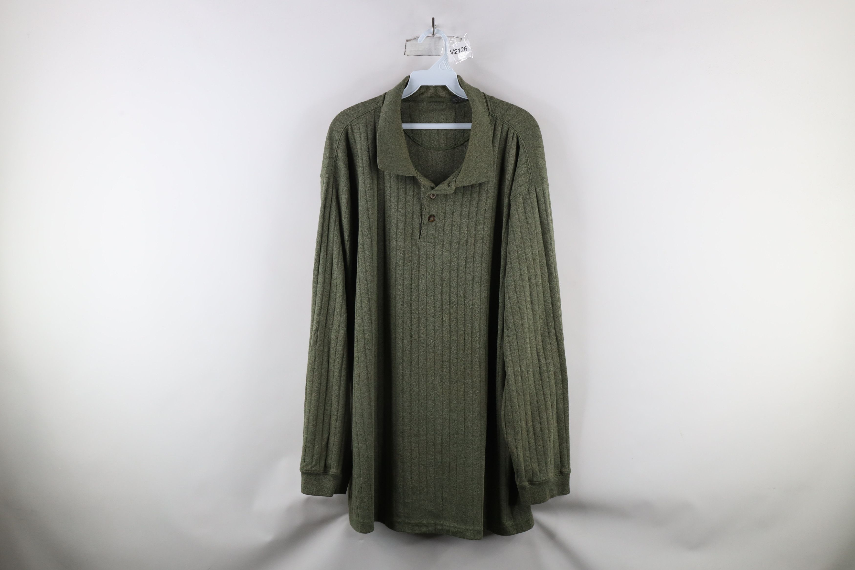 Vintage Vintage 90s Streetwear Striped Knit Long Sleeve Rugby Polo Size US XXL / EU 58 / 5 - 1 Thumbnail