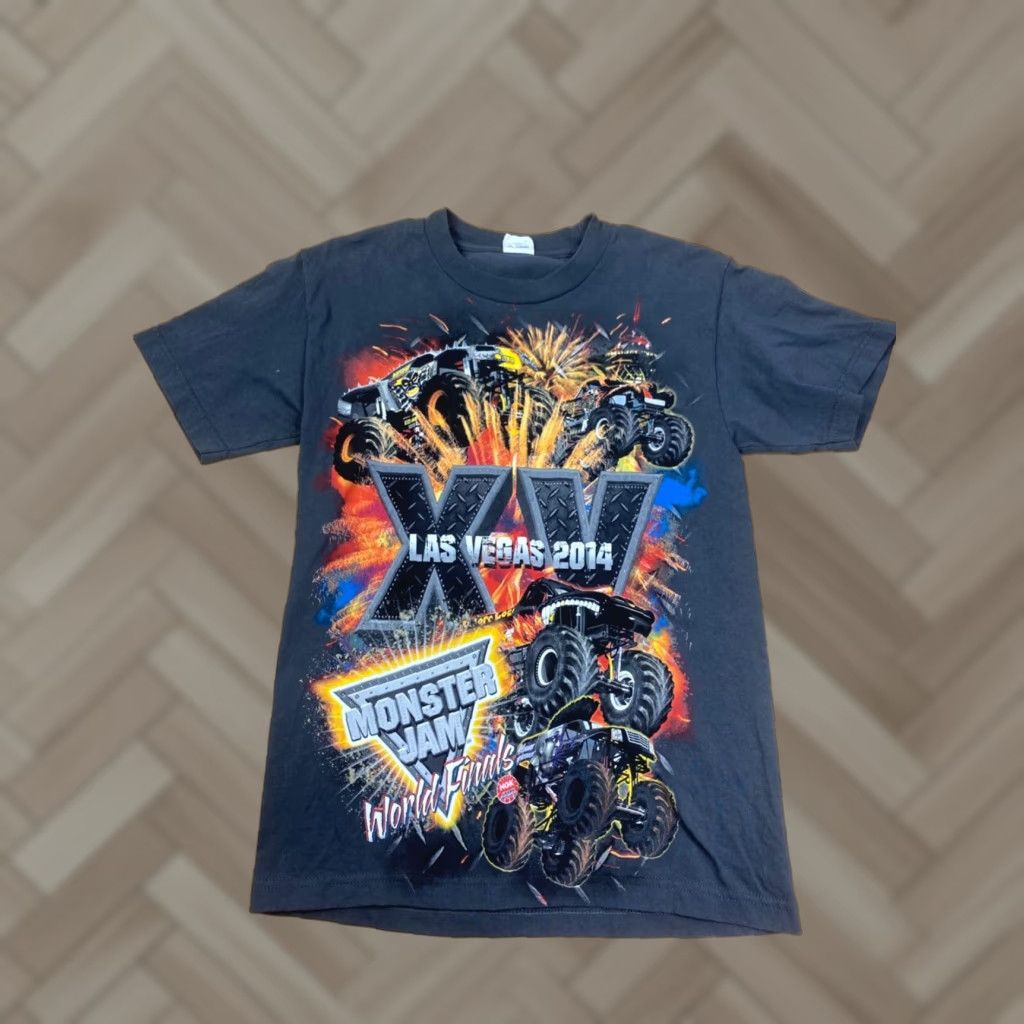 AAA Las Vegas 2014 Monster Jam World Finals T Shirt Mens S Gray Trucks Graphic Print Casuals #8384 Size US S / EU 44-46 / 1 - 1 Thumbnail