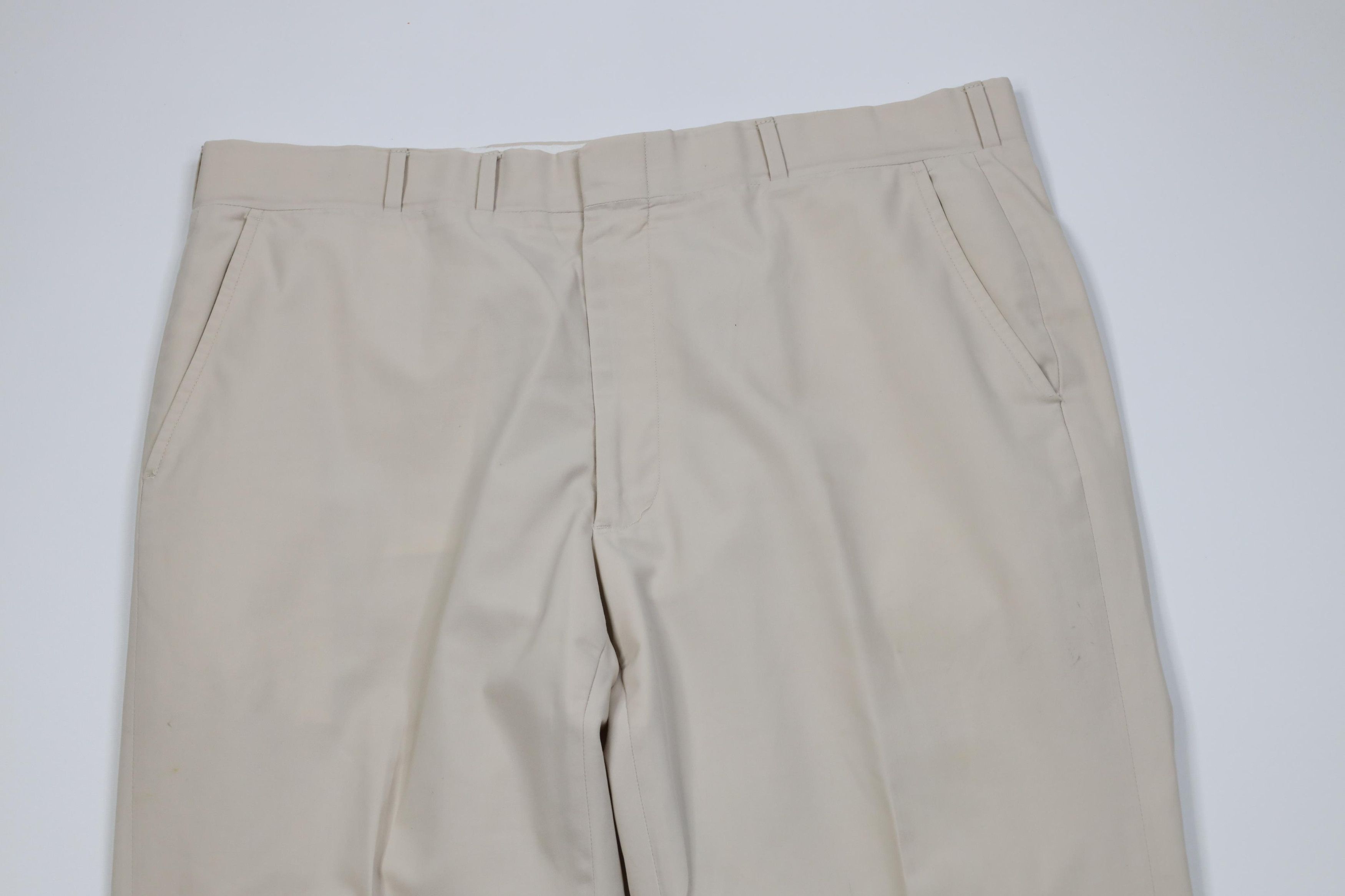 Vintage Vintage 70s Streetwear Flared Wide Leg Chino Pants Stone USA Size US 36 / EU 52 - 2 Thumbnail